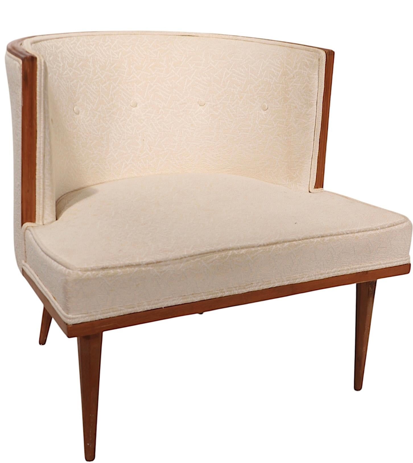 Pr. Mid Century Hollywood Regency Tub Chairs possibly Laverne Robsjohn Gibbings For Sale 11