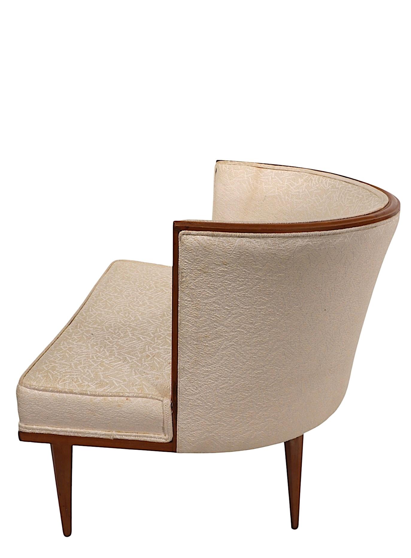 American Pr. Mid Century Hollywood Regency Tub Chairs possibly Laverne Robsjohn Gibbings For Sale
