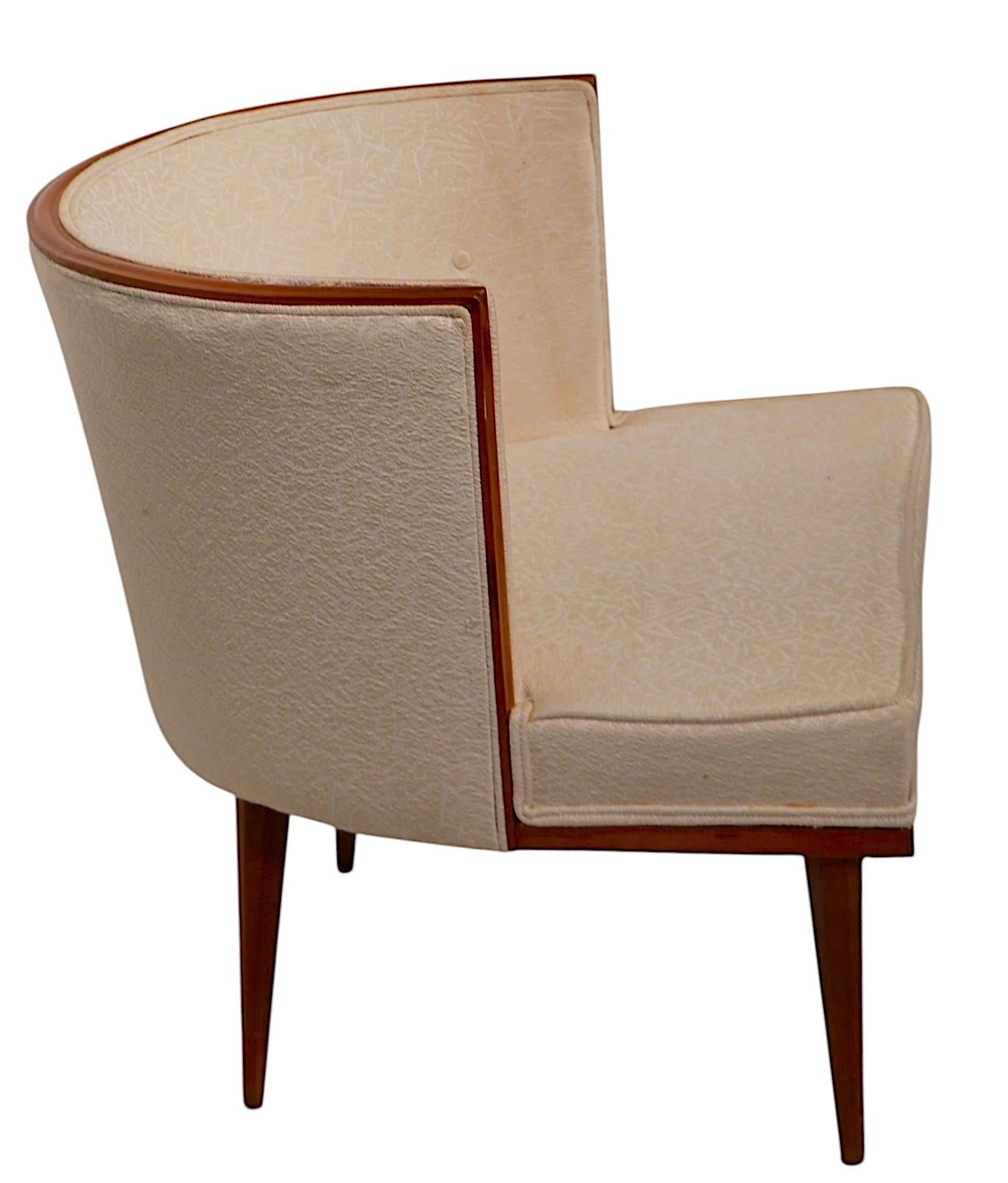 Pr. Mid Century Hollywood Regency Tub Chairs possibly Laverne Robsjohn Gibbings In Good Condition For Sale In New York, NY