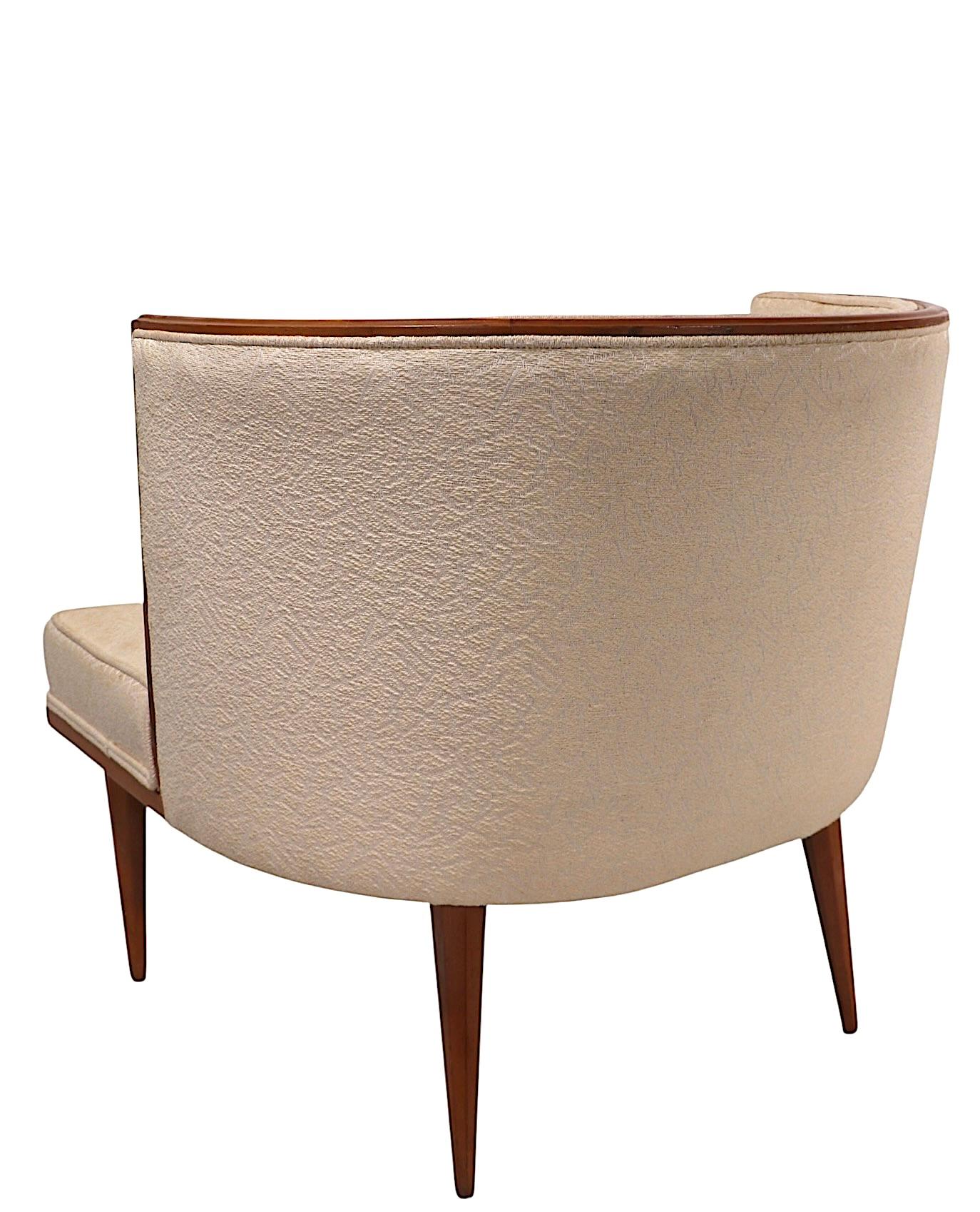 20th Century Pr. Mid Century Hollywood Regency Tub Chairs possibly Laverne Robsjohn Gibbings For Sale