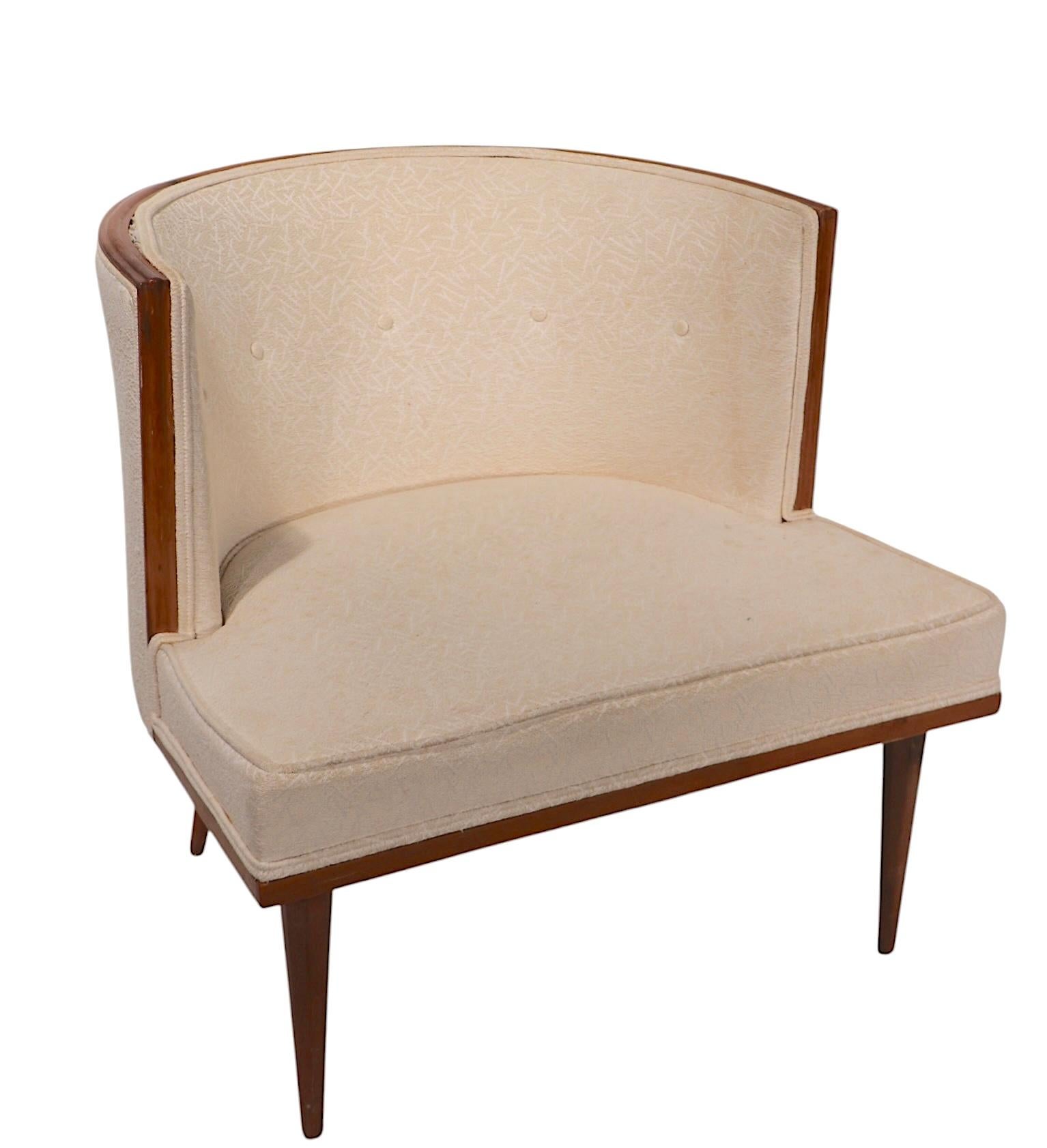 Pr. Mid Century Hollywood Regency Tub Chairs possibly Laverne Robsjohn Gibbings For Sale 2