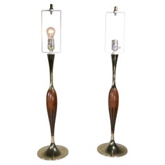 Pr. Mid Century Laurel Table Lamps