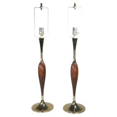 Pr. Mid Century Laurel Table Lamps