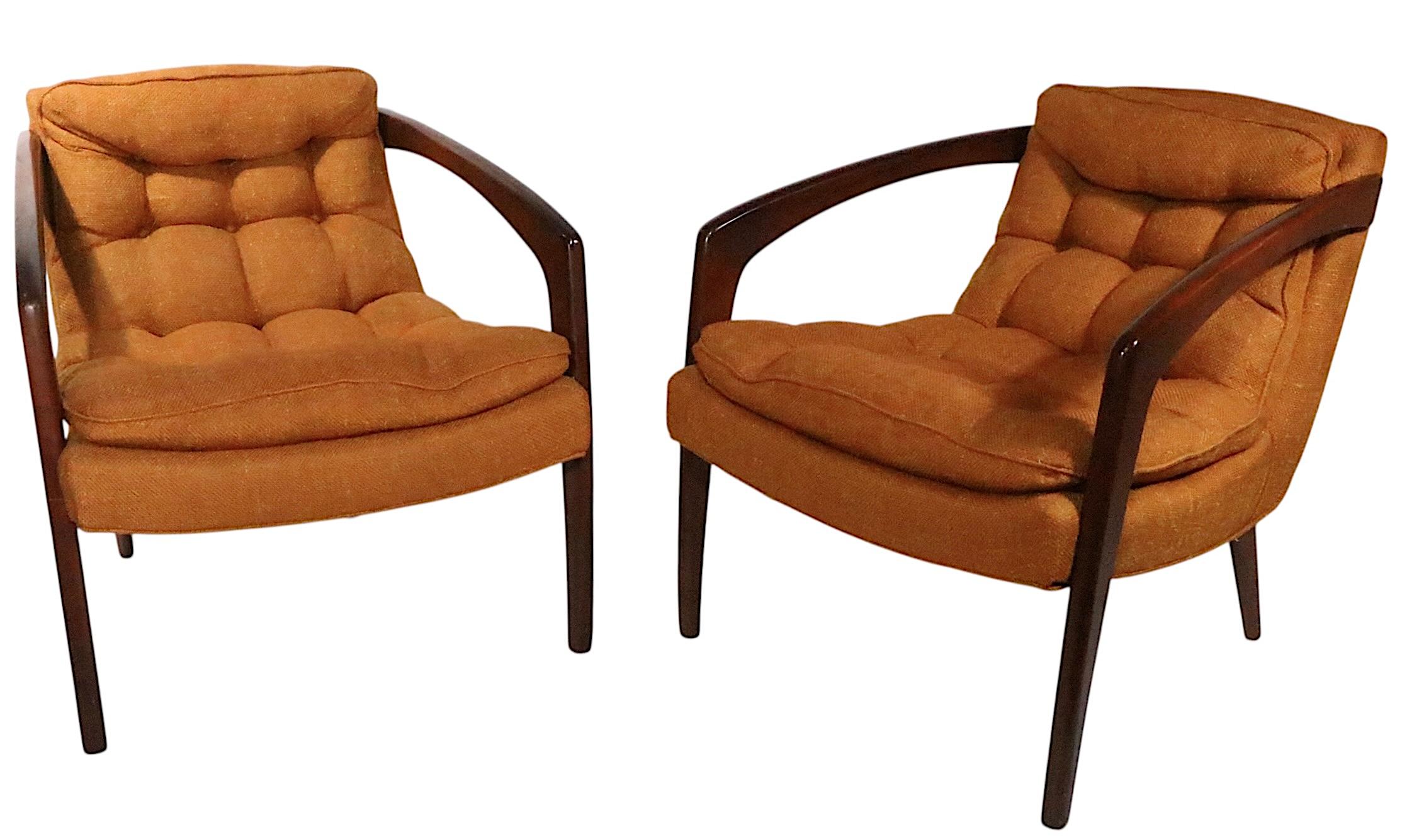 Pr. Mid Century Lounge Stühle att. zu R. Huber c 1960's im Angebot 7