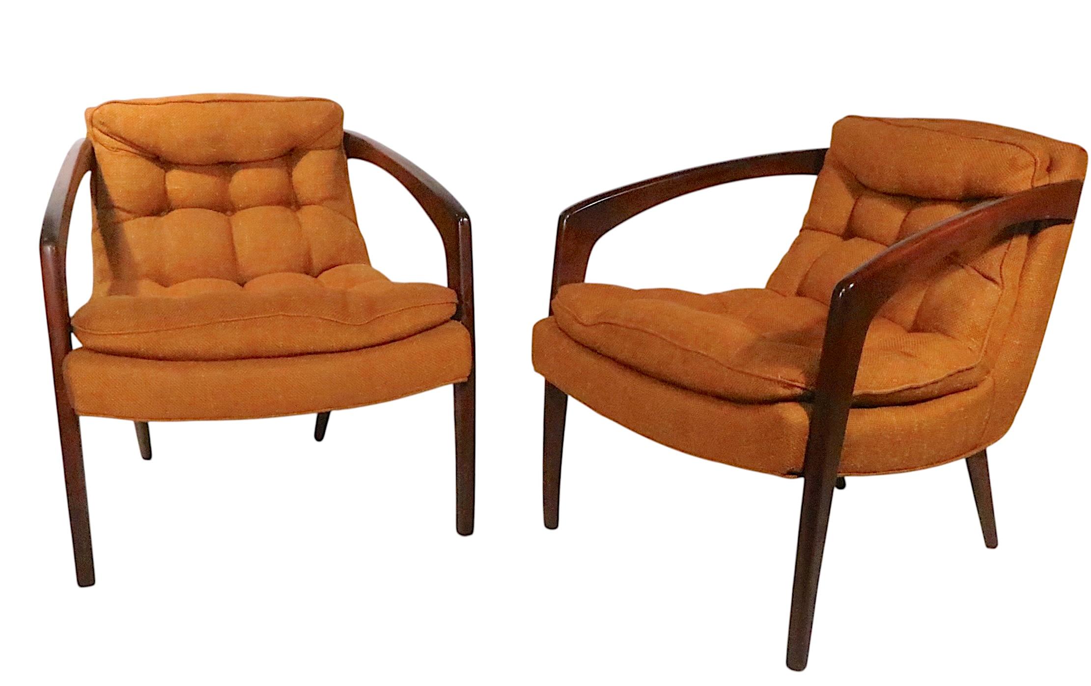 Pr. Mid Century Lounge Stühle att. zu R. Huber c 1960's im Angebot 8