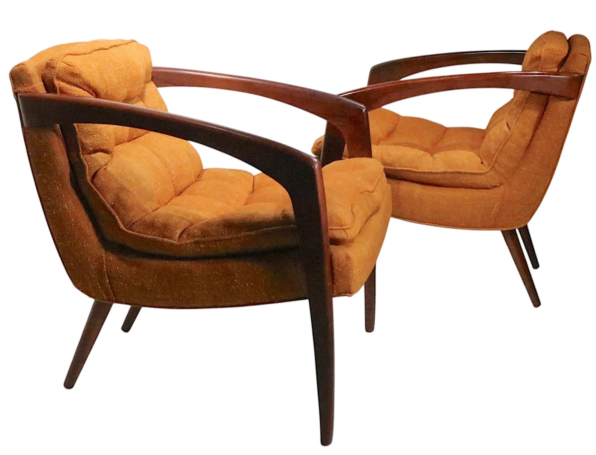 Pr. Mid Century Lounge Stühle att. zu R. Huber c 1960's im Angebot 9