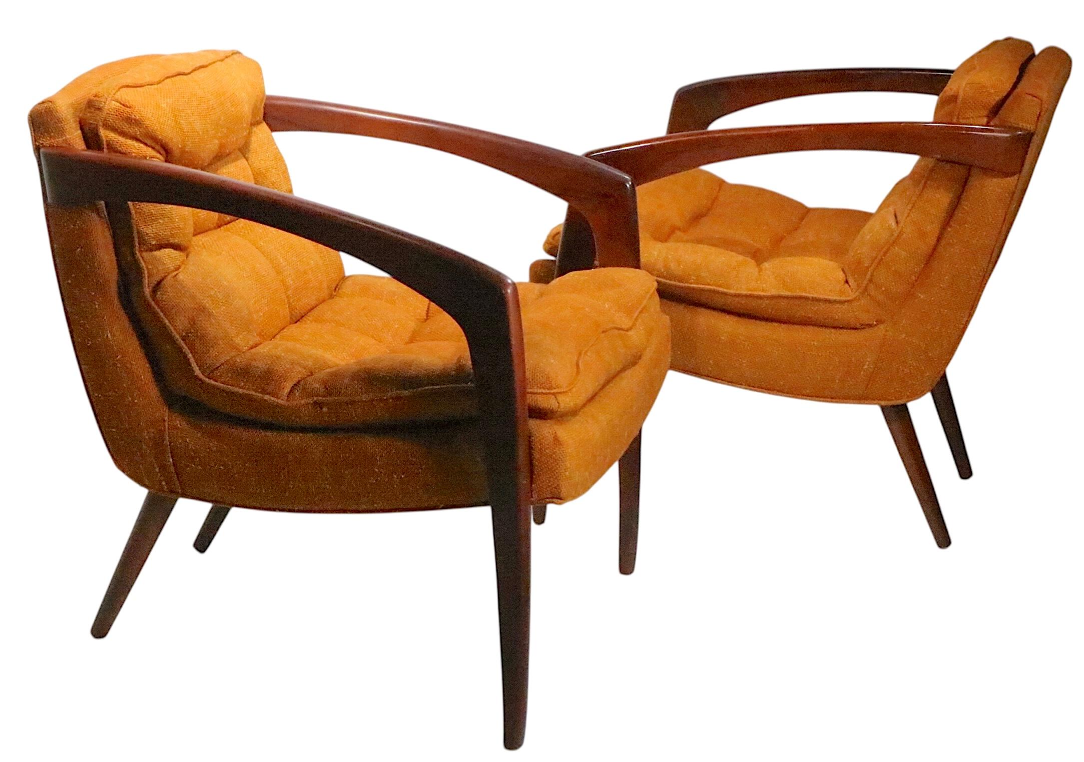 Pr. Mid Century Lounge Stühle att. zu R. Huber c 1960's im Angebot 10