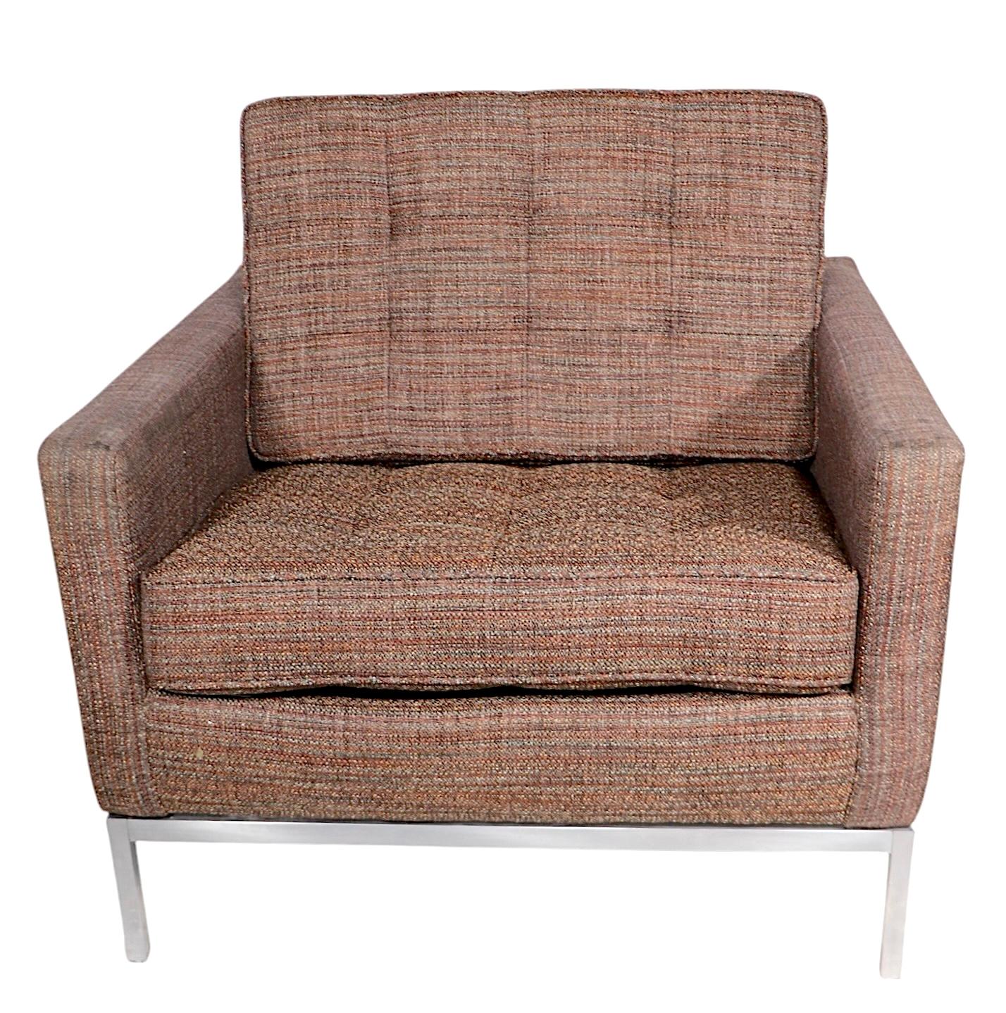 Pr. Mid Century Lounge Chairs designed by Florence Knoll for Knoll International For Sale 10
