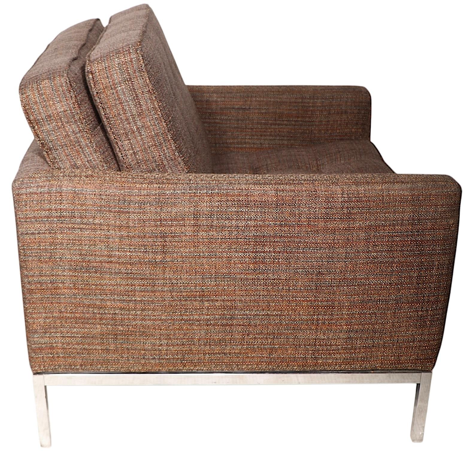 Steel Pr. Mid Century Lounge Chairs designed by Florence Knoll for Knoll International For Sale