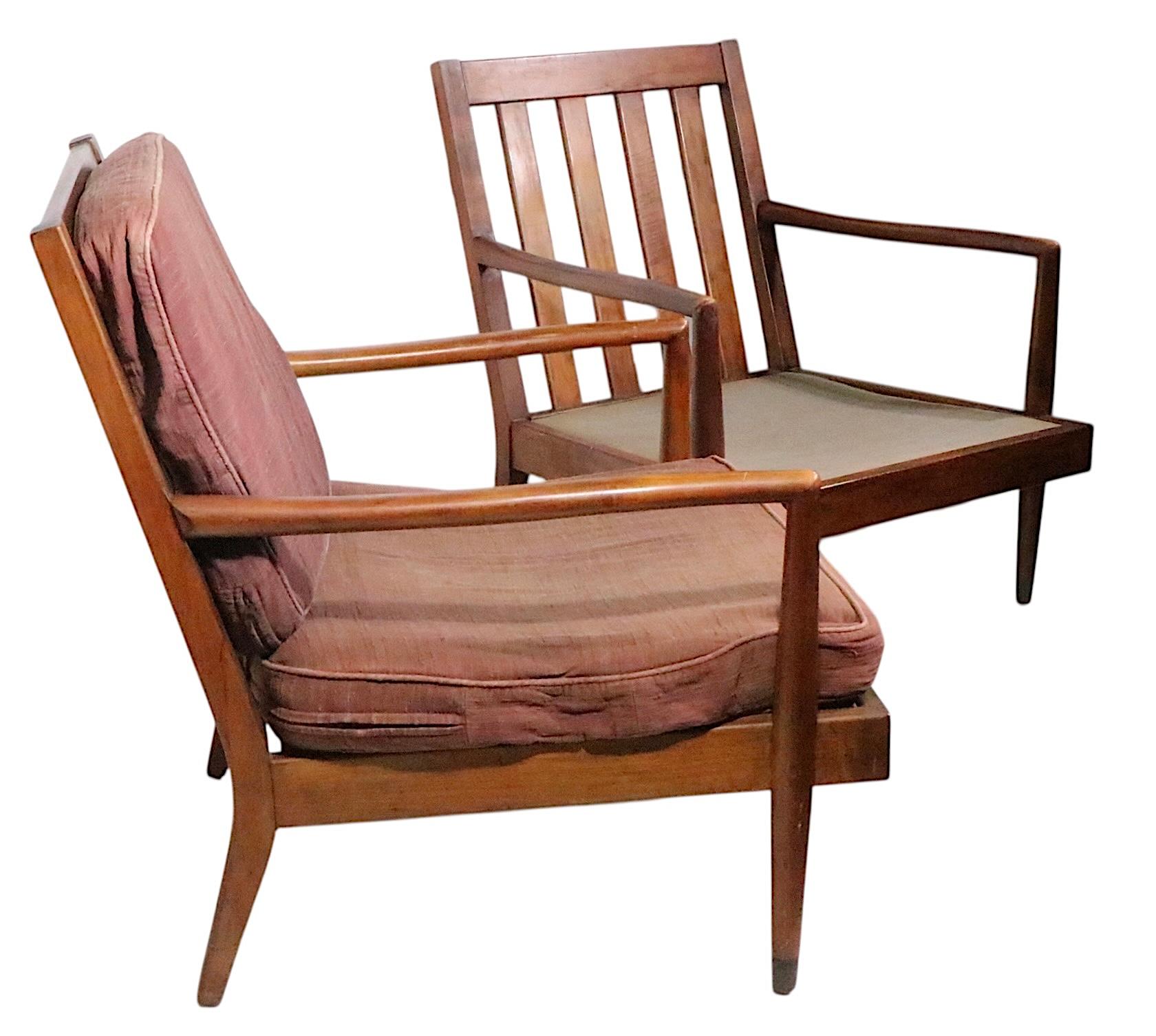 Pr. Sedie da salotto del Mid Century nello stile di Robsjohn Gibbings In condizioni buone in vendita a New York, NY