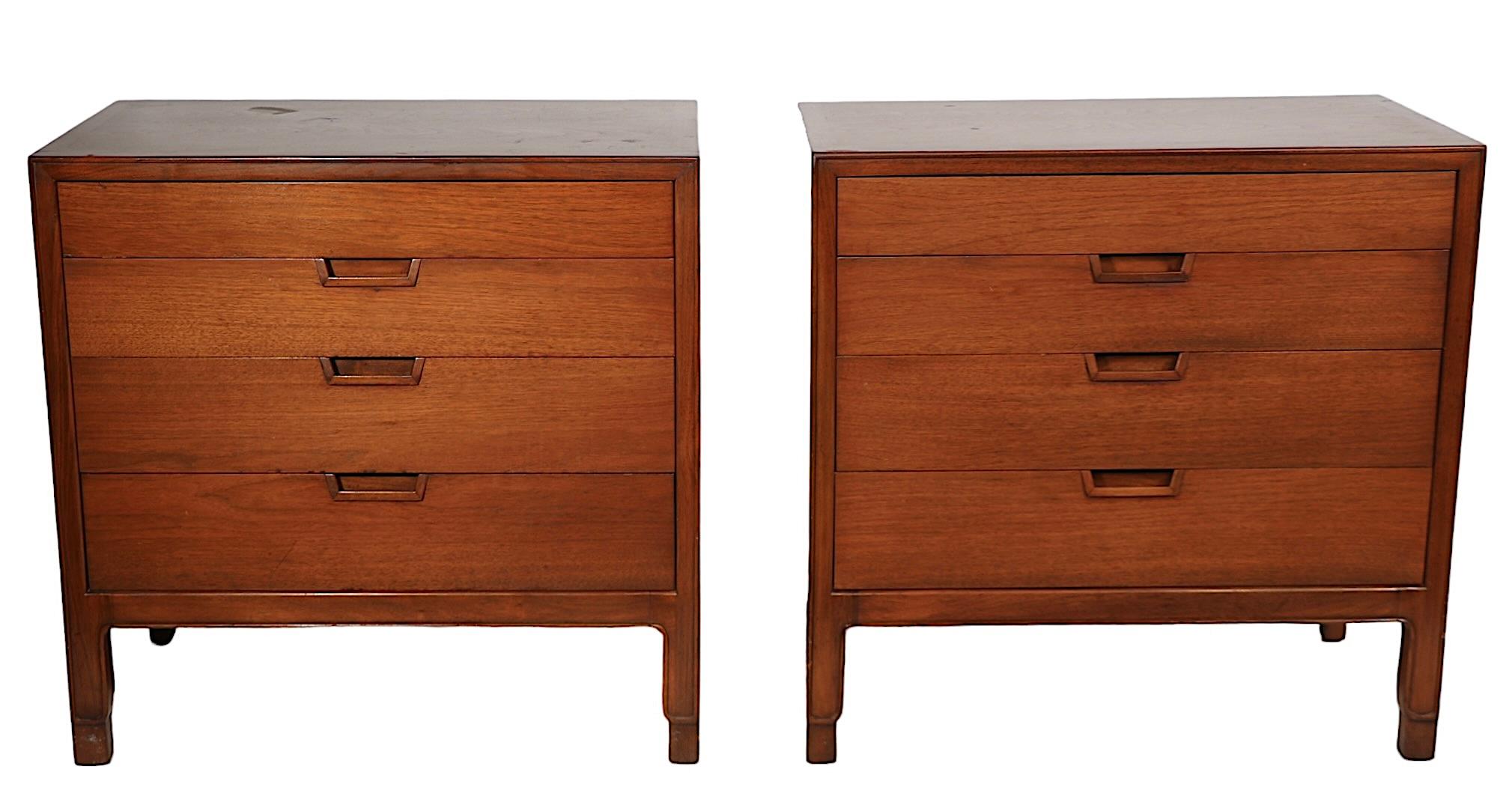 American Pr. Mid Century  Mt. Airy Janus Series Bachelors Chests c 1960's For Sale