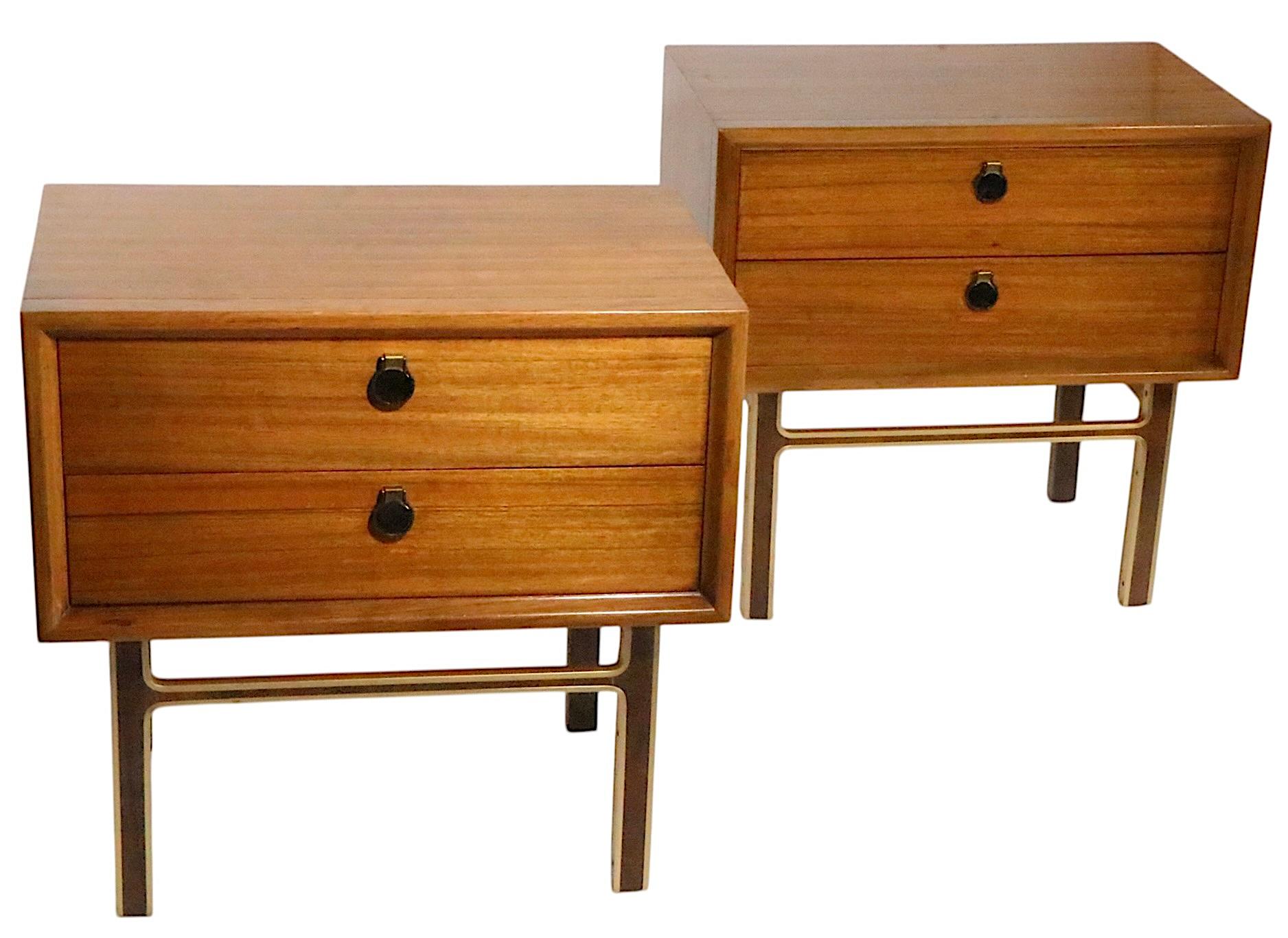 Pr. Mid Century Night Tables For Sale 7