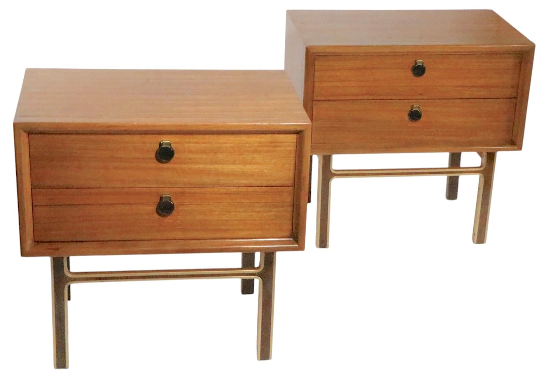 Pr. Mid Century Night Tables For Sale 8