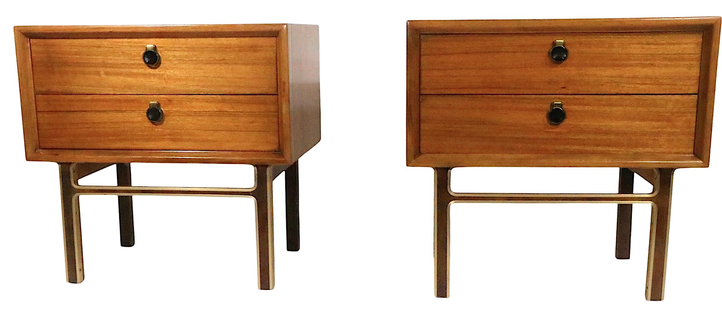 Pr. Mid Century Night Tables For Sale 1