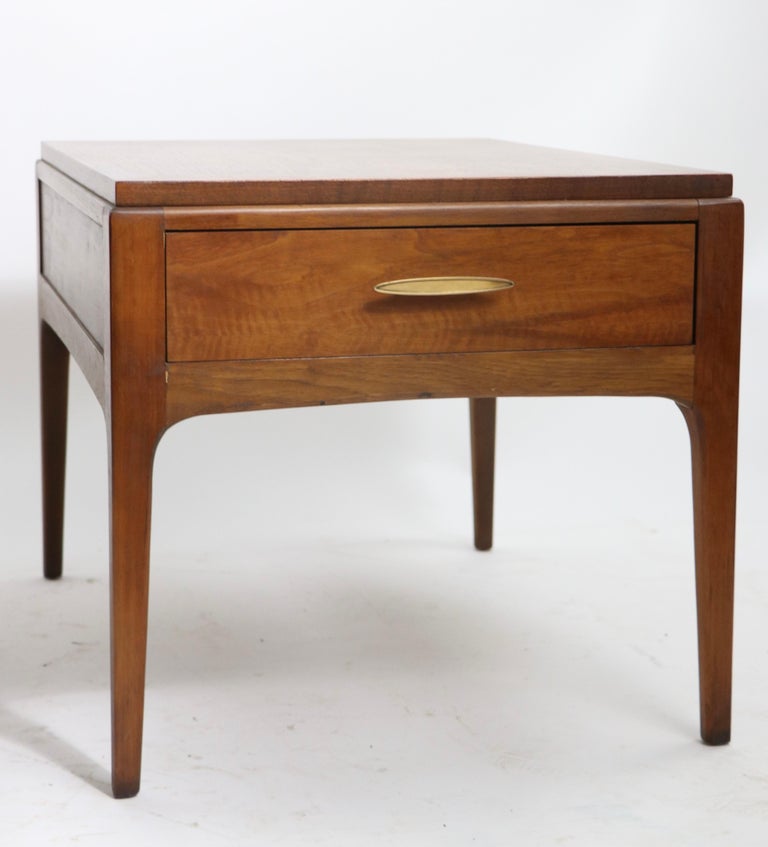Pr. MidCentury One Drawer End Tables, Night Stands by Lane at 1stDibs