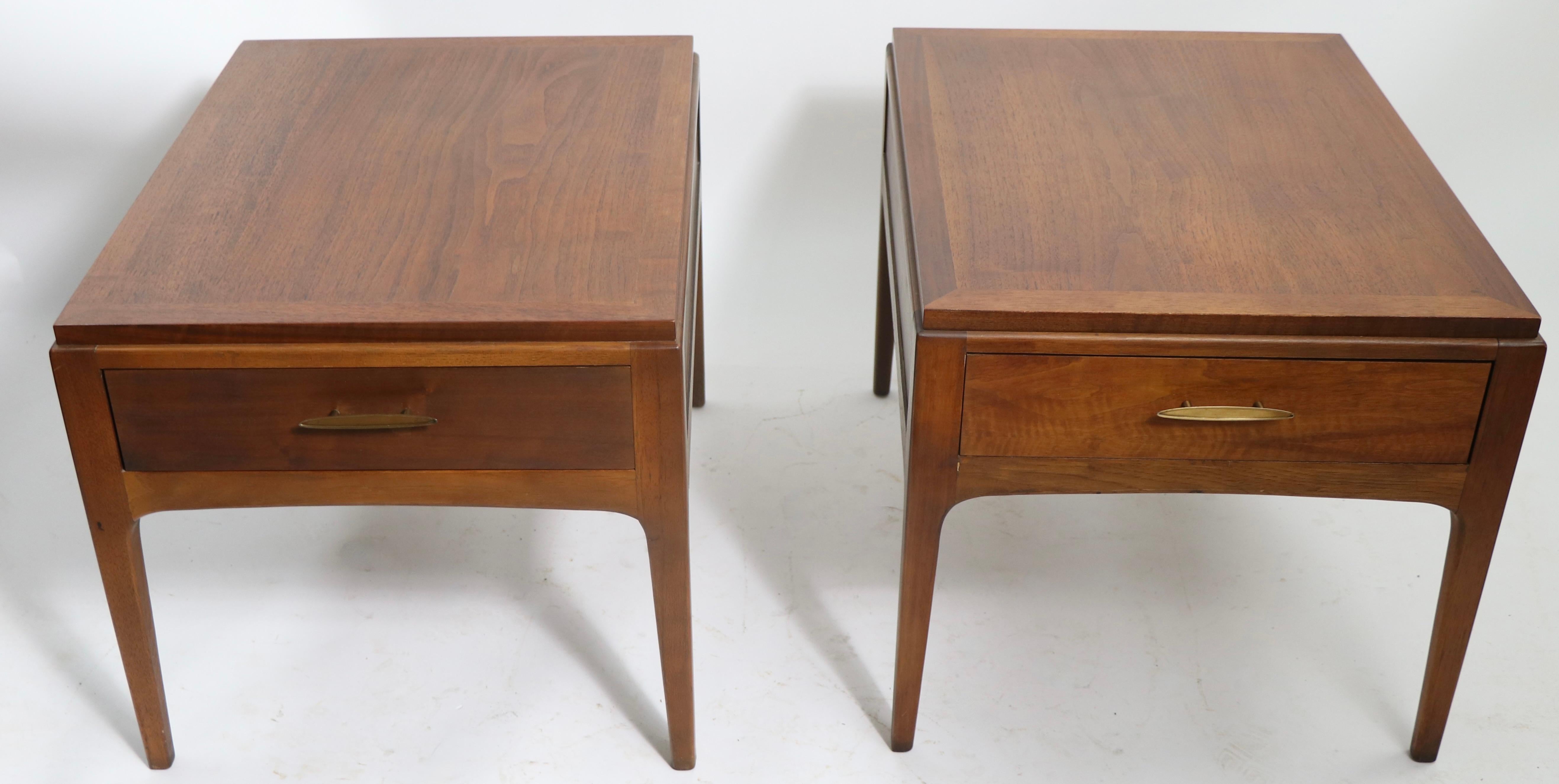 Pr. Mid-Century One Drawer End Tables, Night Stands by Lane 5