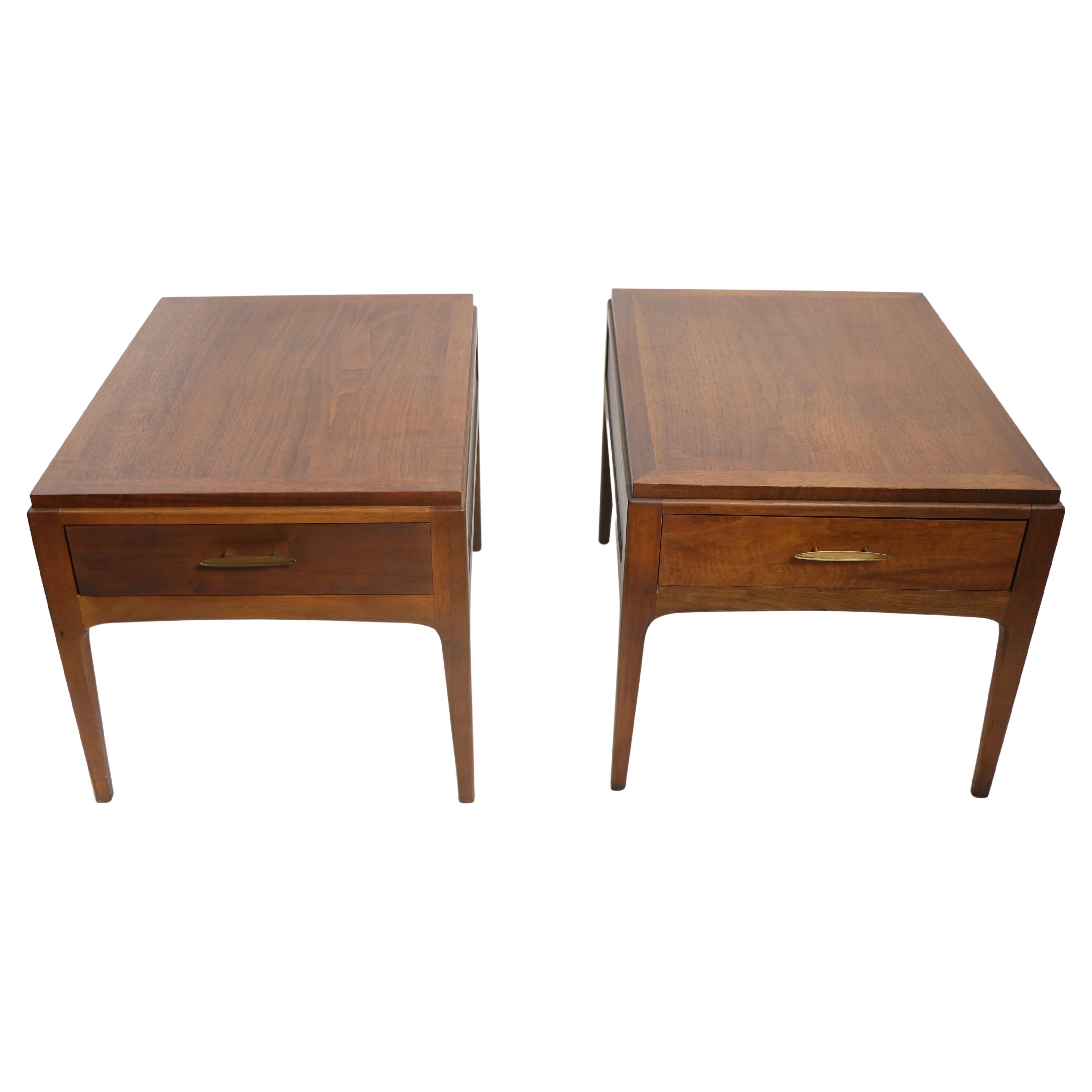 Pr. Mid-Century One Drawer End Tables, Night Stands by Lane