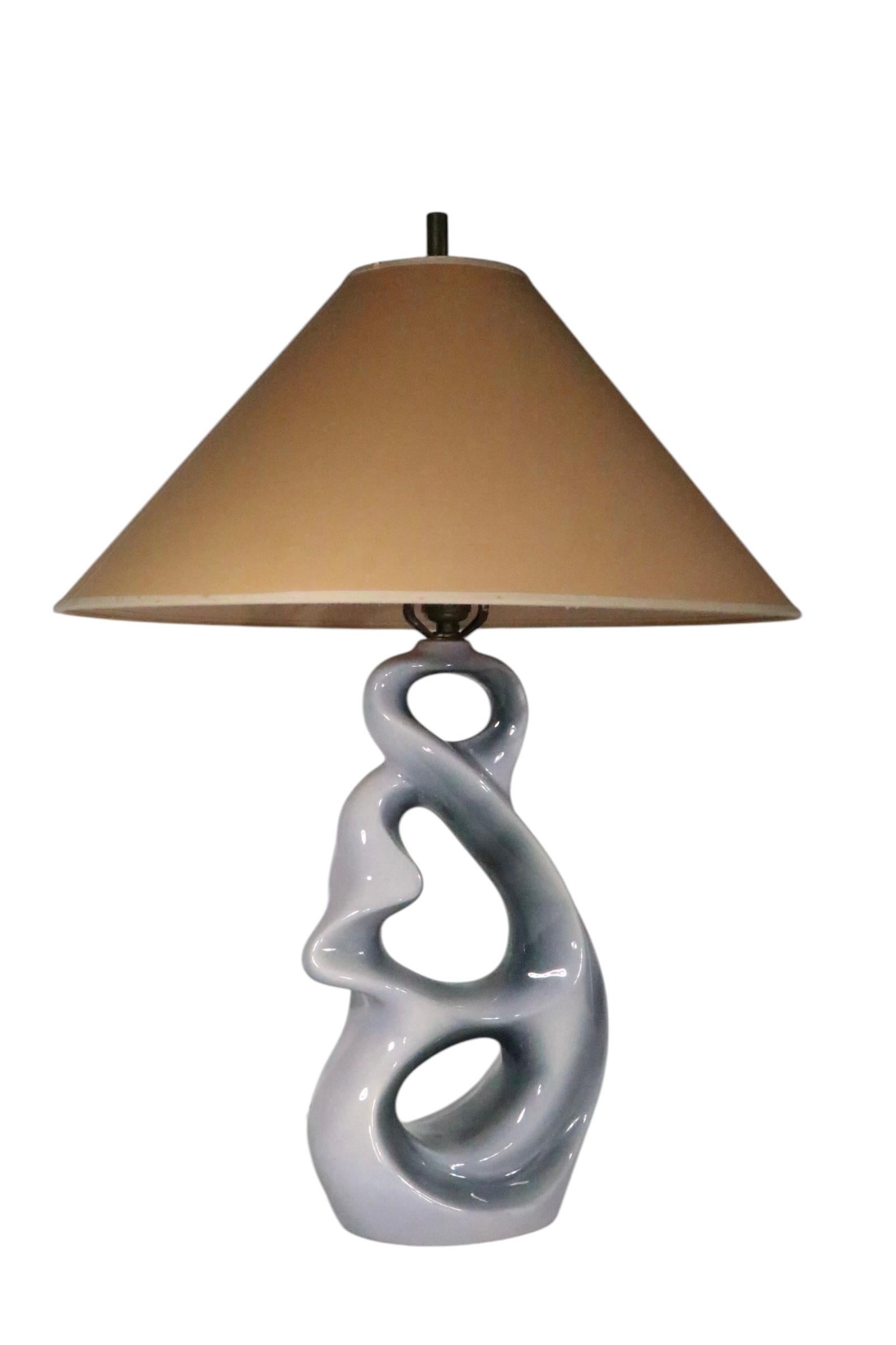 Pr. Milieu du siècle  Lampes de table organiques en céramique à forme libre circa 1950 en vente 3