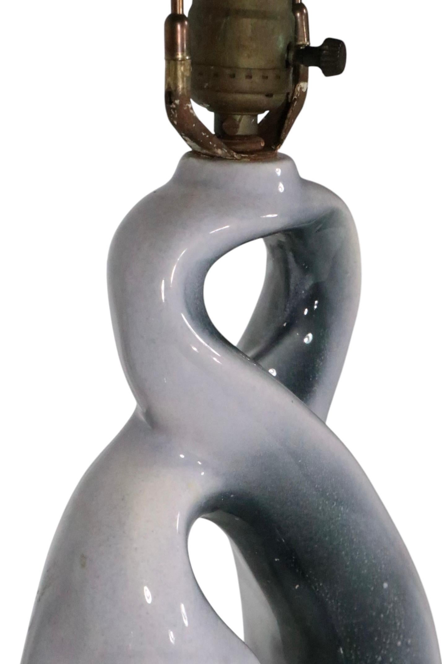Céramique Pr. Milieu du siècle  Lampes de table organiques en céramique à forme libre circa 1950 en vente