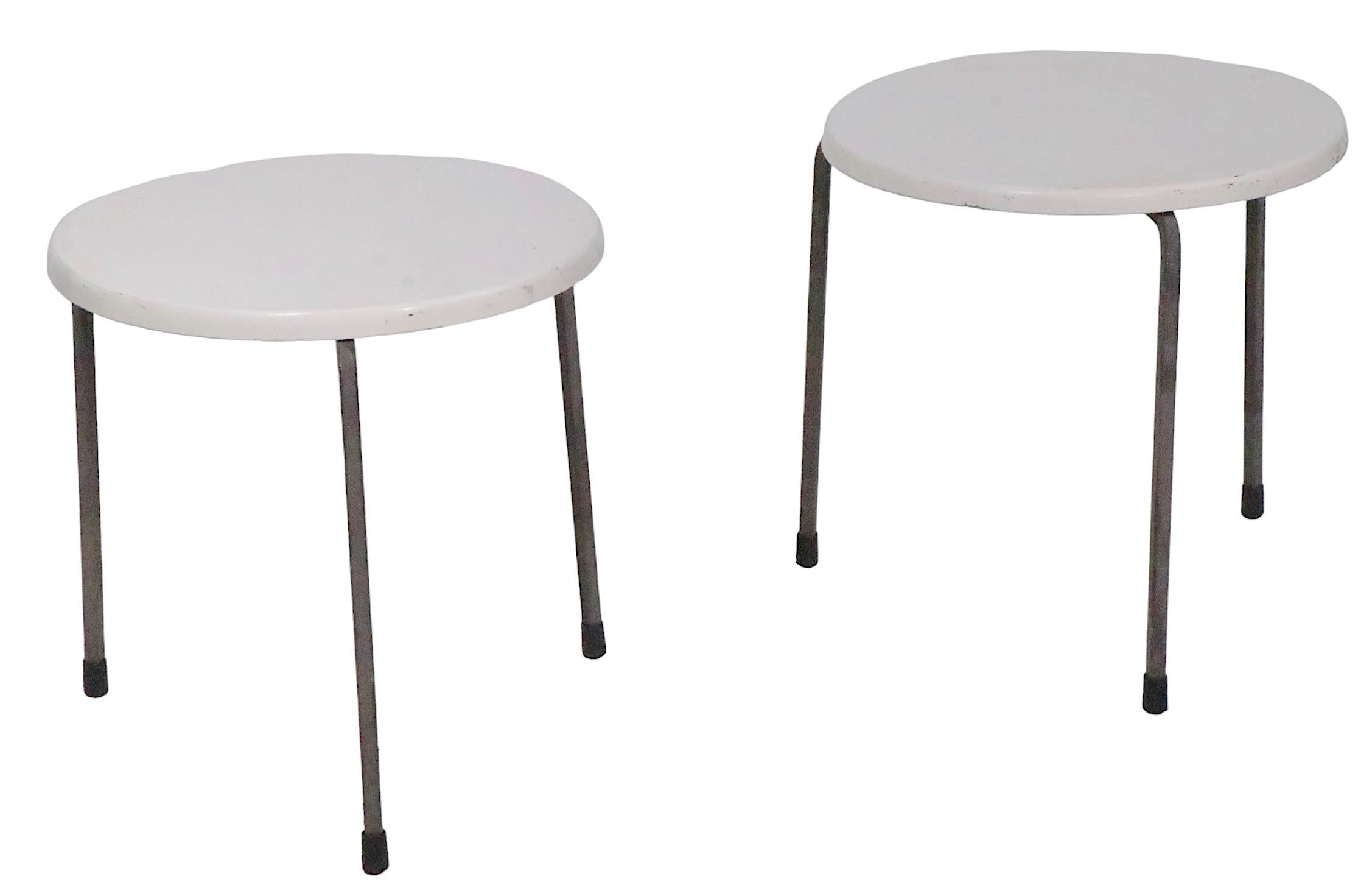 Pr.  Mid Century Patio Poolside Tables by Fibreform Made in Florida c.1950/1970s For Sale 8