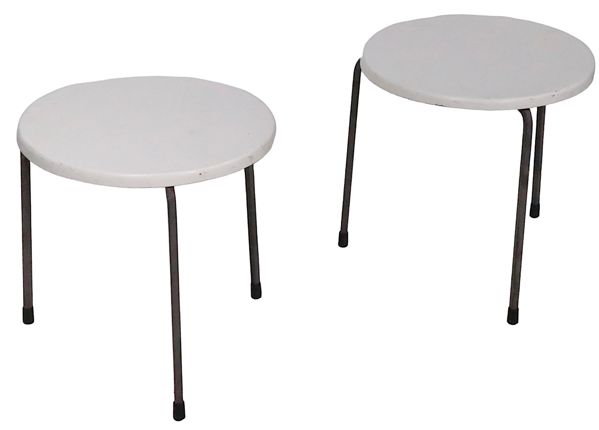 Pr.  Mid Century Patio Poolside Tables by Fibreform Made in Florida c.1950/1970s For Sale 9