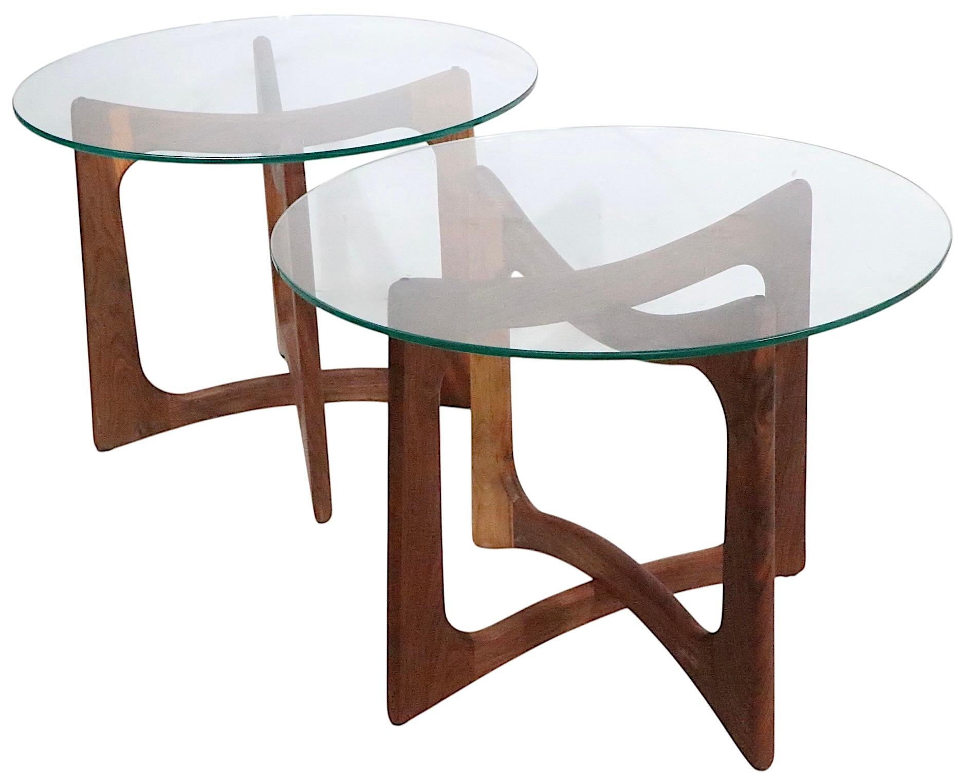 20th Century Pr. Mid Century Side End Tables designed by Adrian Pearsall by Craft Associates For Sale