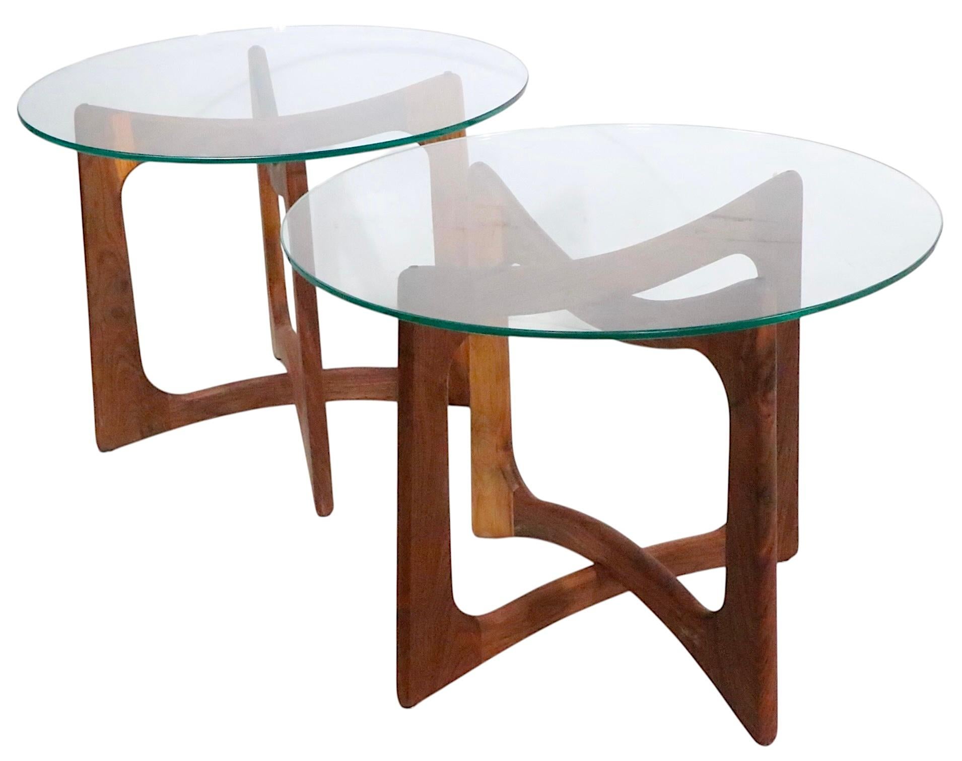 Pr. Mid Century Side End Tables designed by Adrian Pearsall by Craft Associates For Sale 1