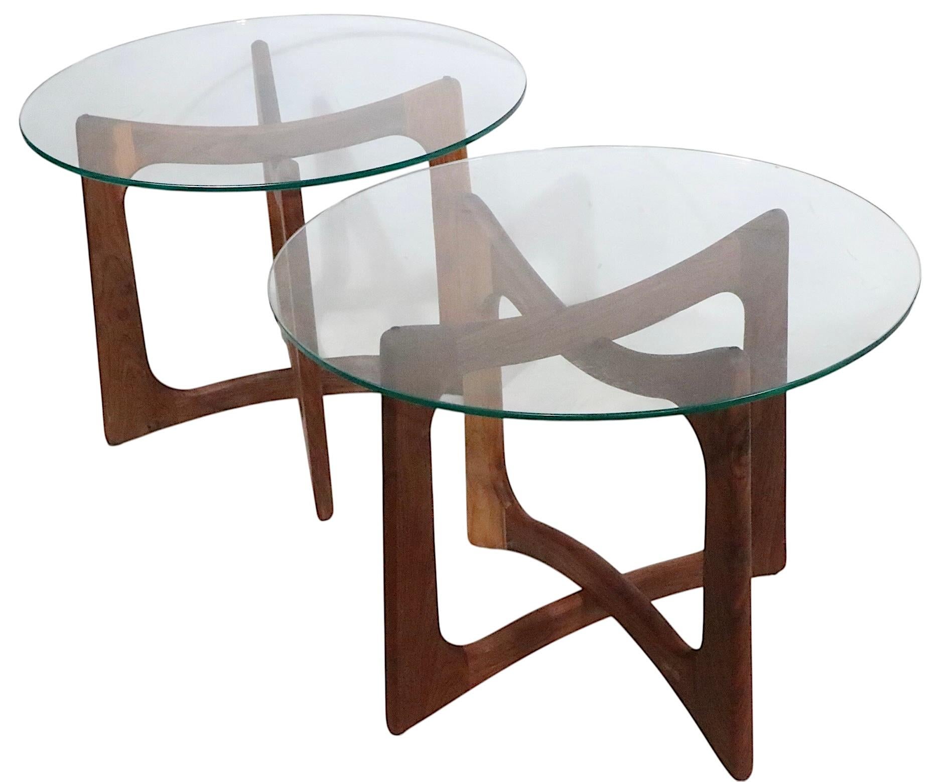 Pr. Mid Century Side End Tables designed by Adrian Pearsall by Craft Associates For Sale 2