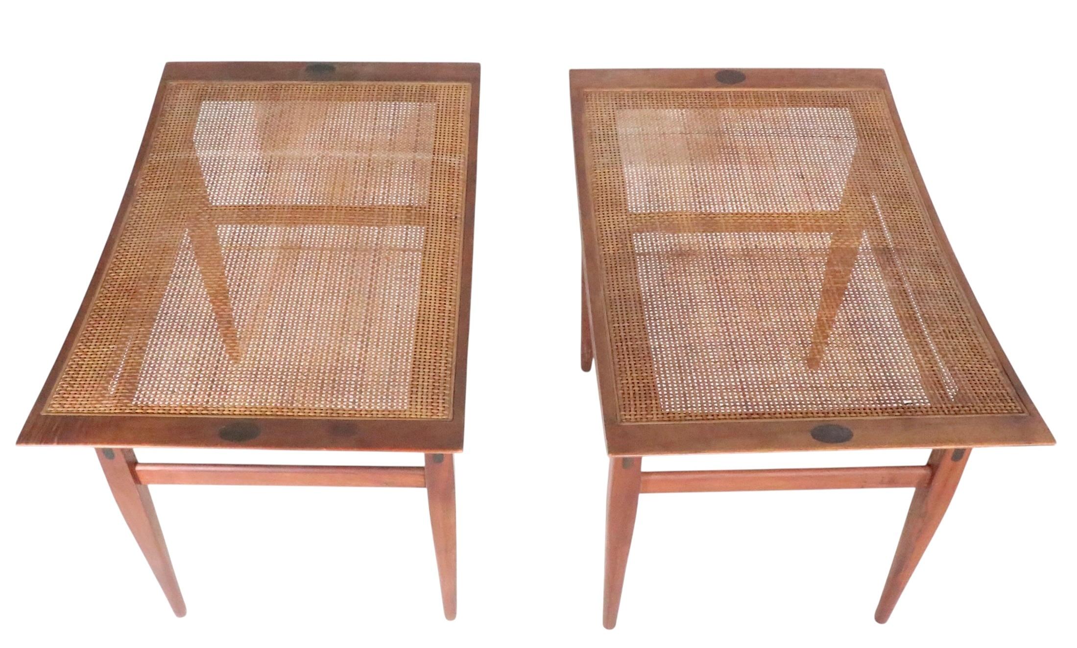 Pr. Mid Century Stools Benches Designed by Kipp Stewart Declaration for Drexel im Angebot 9