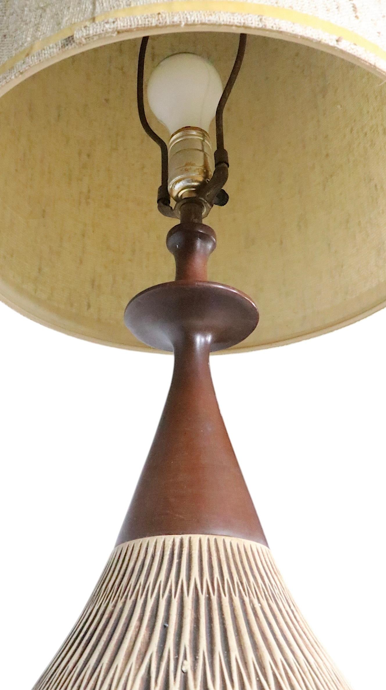 Pr. Mid Century Table Lamps by the Fortune Lamp Co. 1961 7