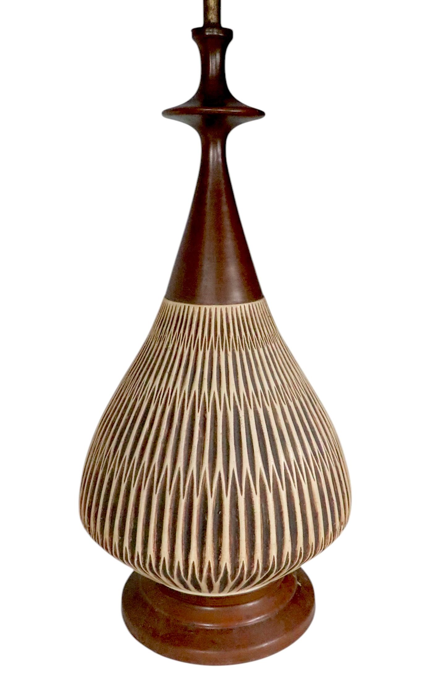 Pr. Mid Century Table Lamps by the Fortune Lamp Co. 1961 8
