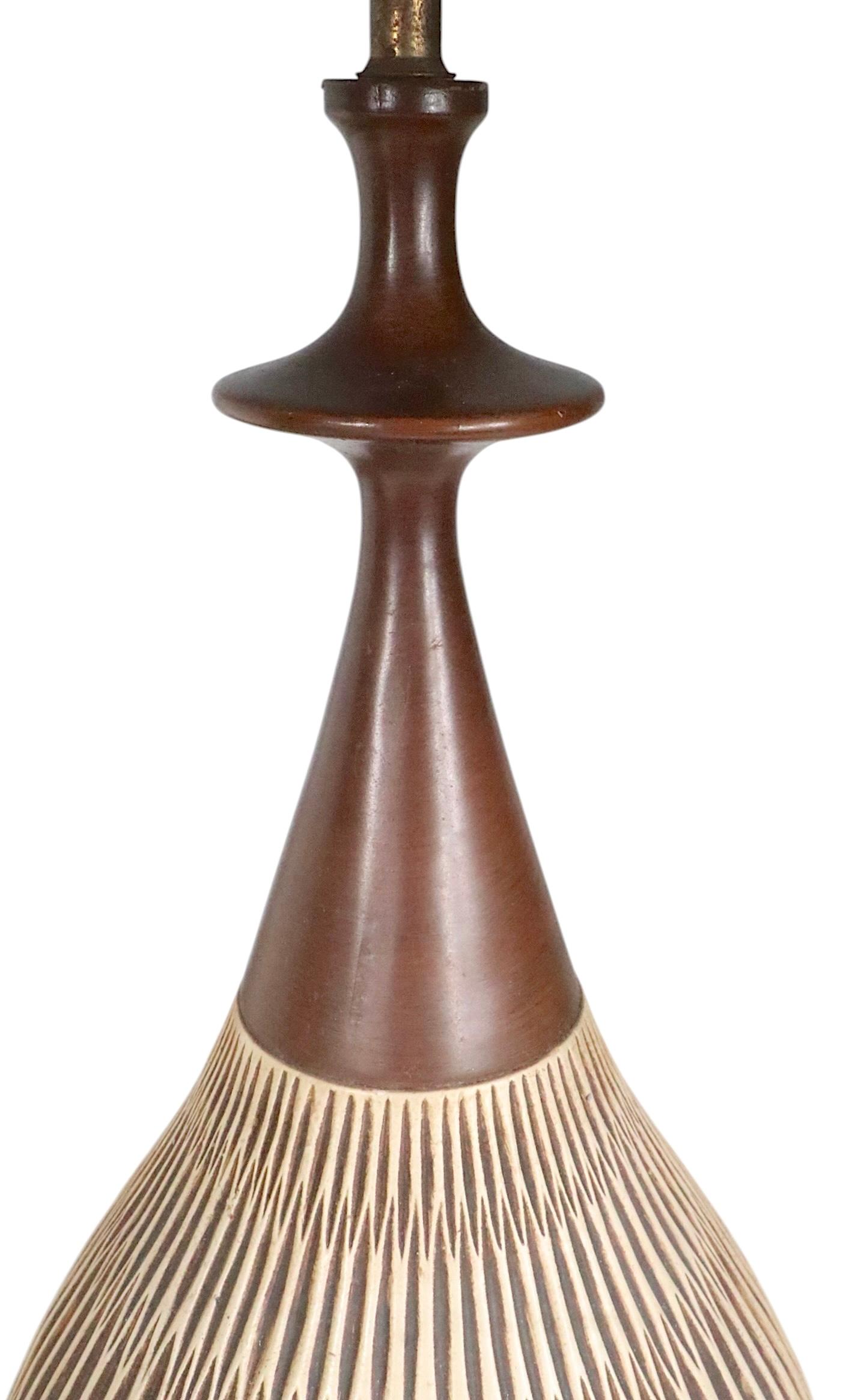 American Pr. Mid Century Table Lamps by the Fortune Lamp Co. 1961