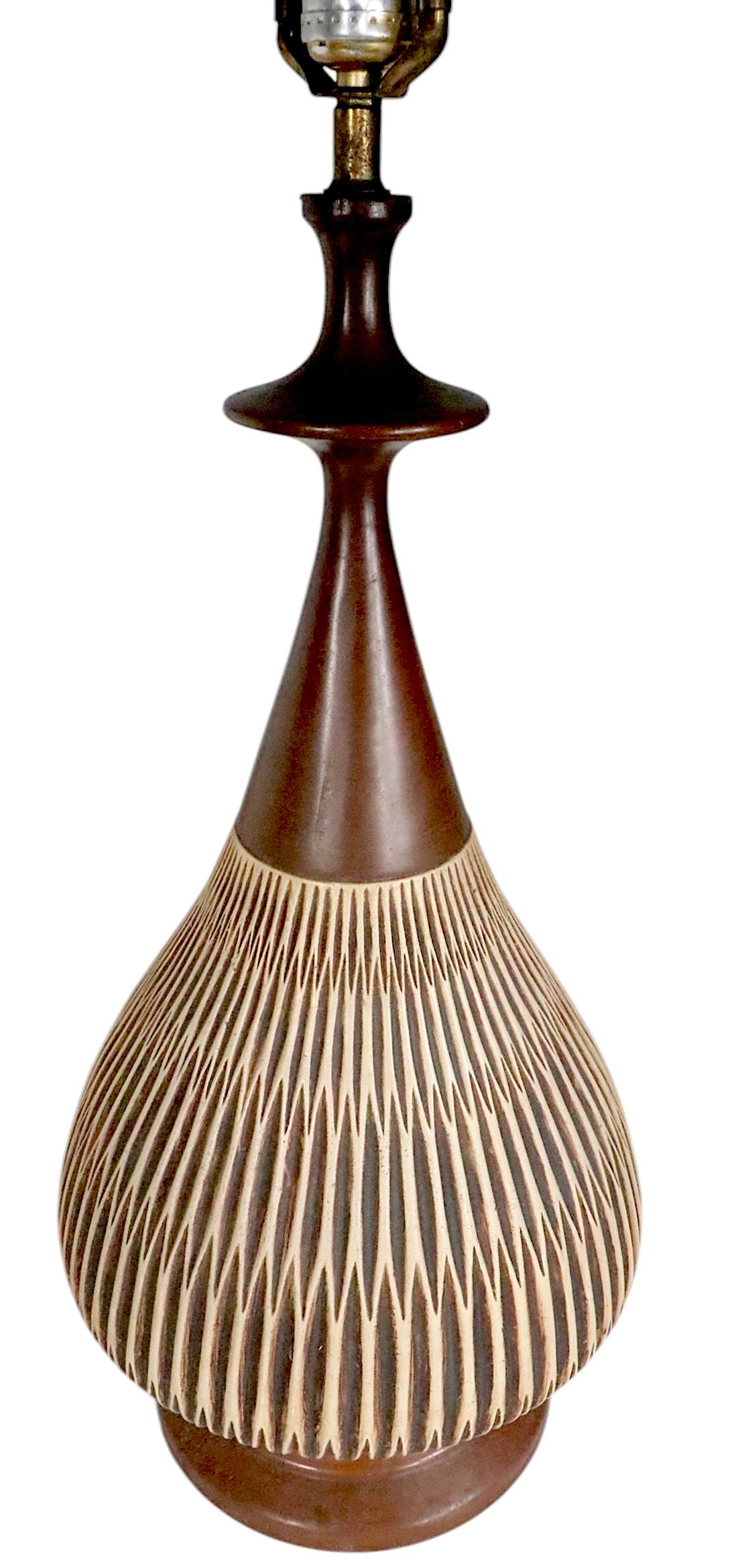 20th Century Pr. Mid Century Table Lamps by the Fortune Lamp Co. 1961