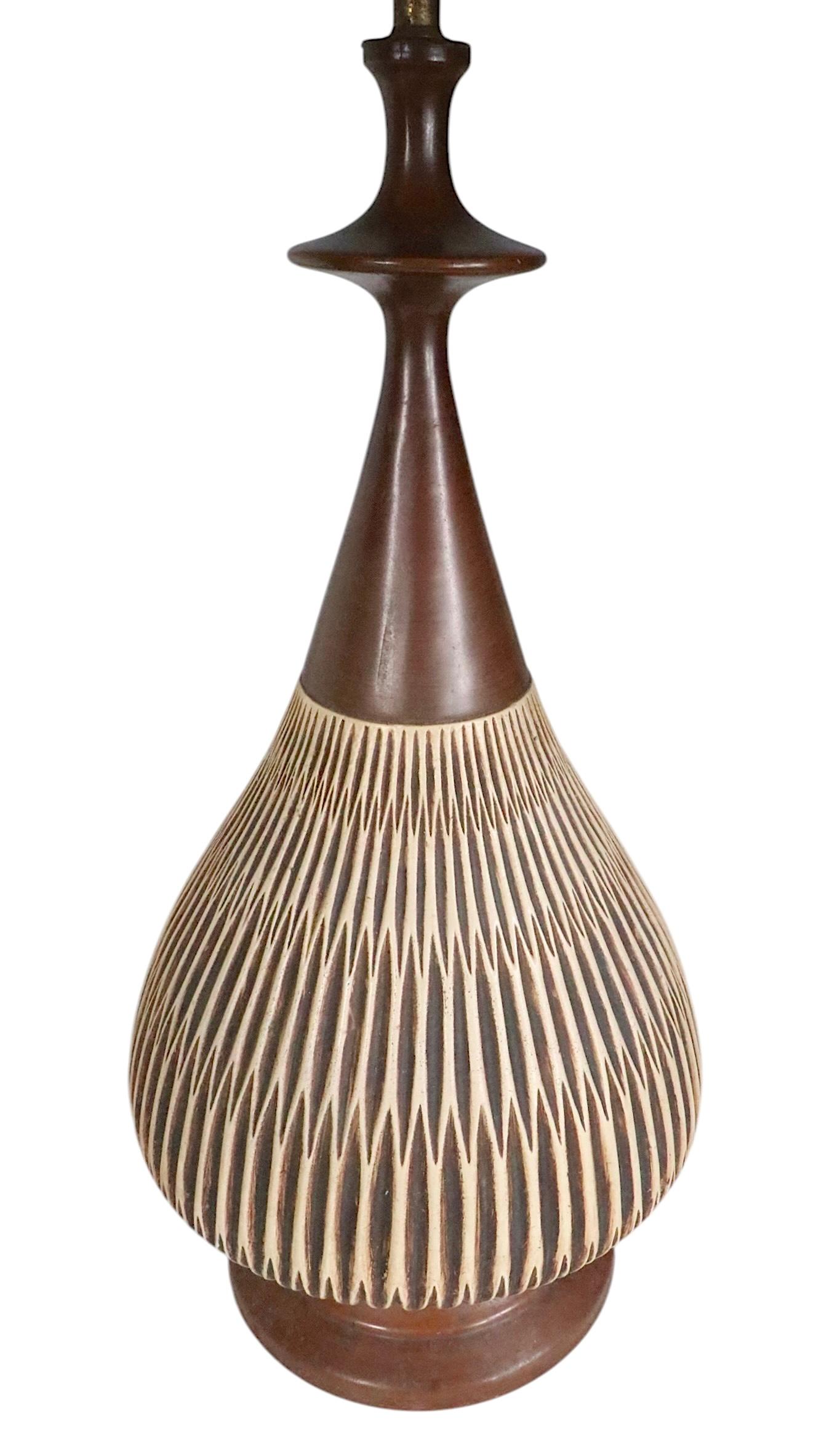 Metal Pr. Mid Century Table Lamps by the Fortune Lamp Co. 1961