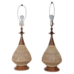 Pr. Mid Century Table Lamps by the Fortune Lamp Co. 1961