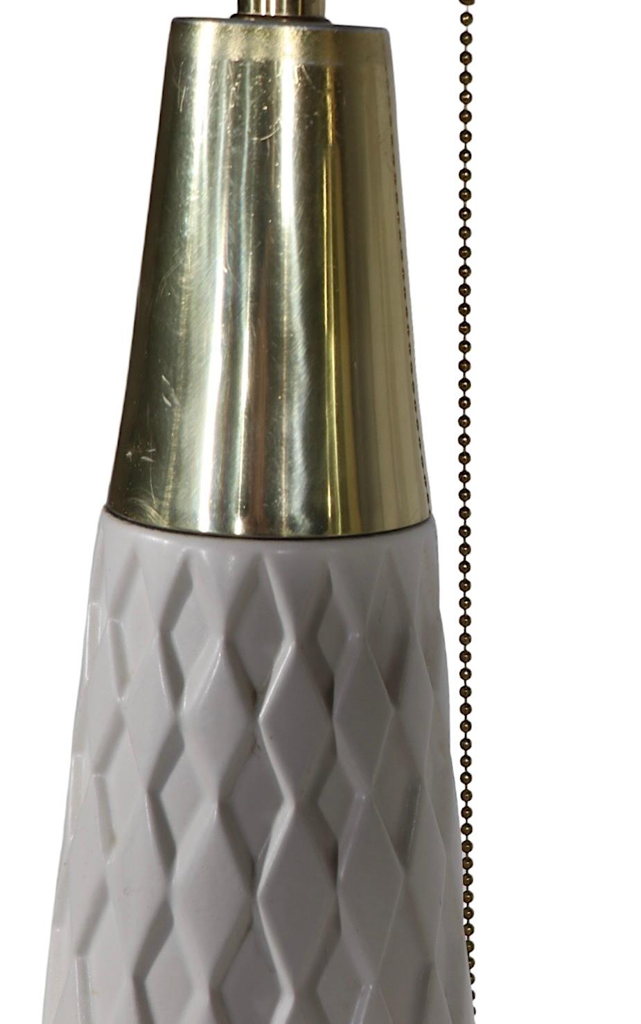 Pr. Mid Century Table Lamps designed by Gerald Thurston for Lightolier c 1950/60 For Sale 9