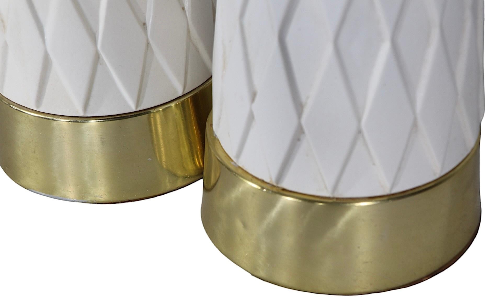 Pr. Mid Century Table Lamps designed by Gerald Thurston for Lightolier c 1950/60 For Sale 10