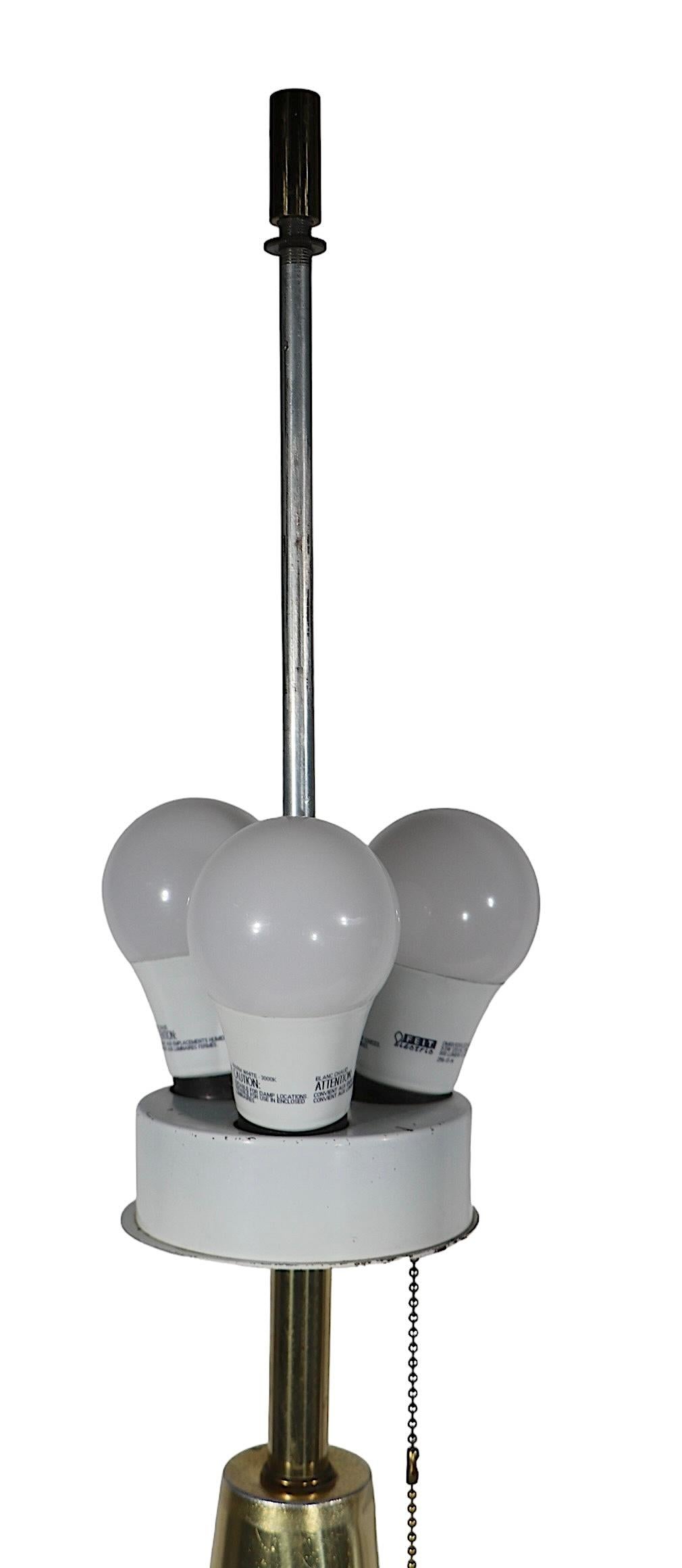 20th Century Pr. Mid Century Table Lamps designed by Gerald Thurston for Lightolier c 1950/60 For Sale