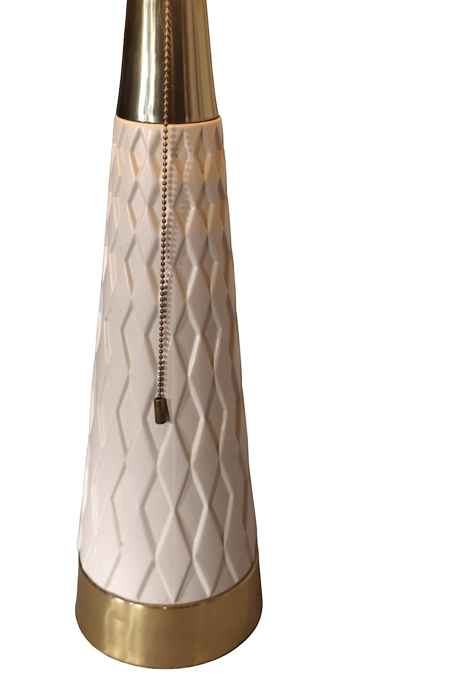 Pr. Mid Century Table Lamps designed by Gerald Thurston for Lightolier c 1950/60 For Sale 2