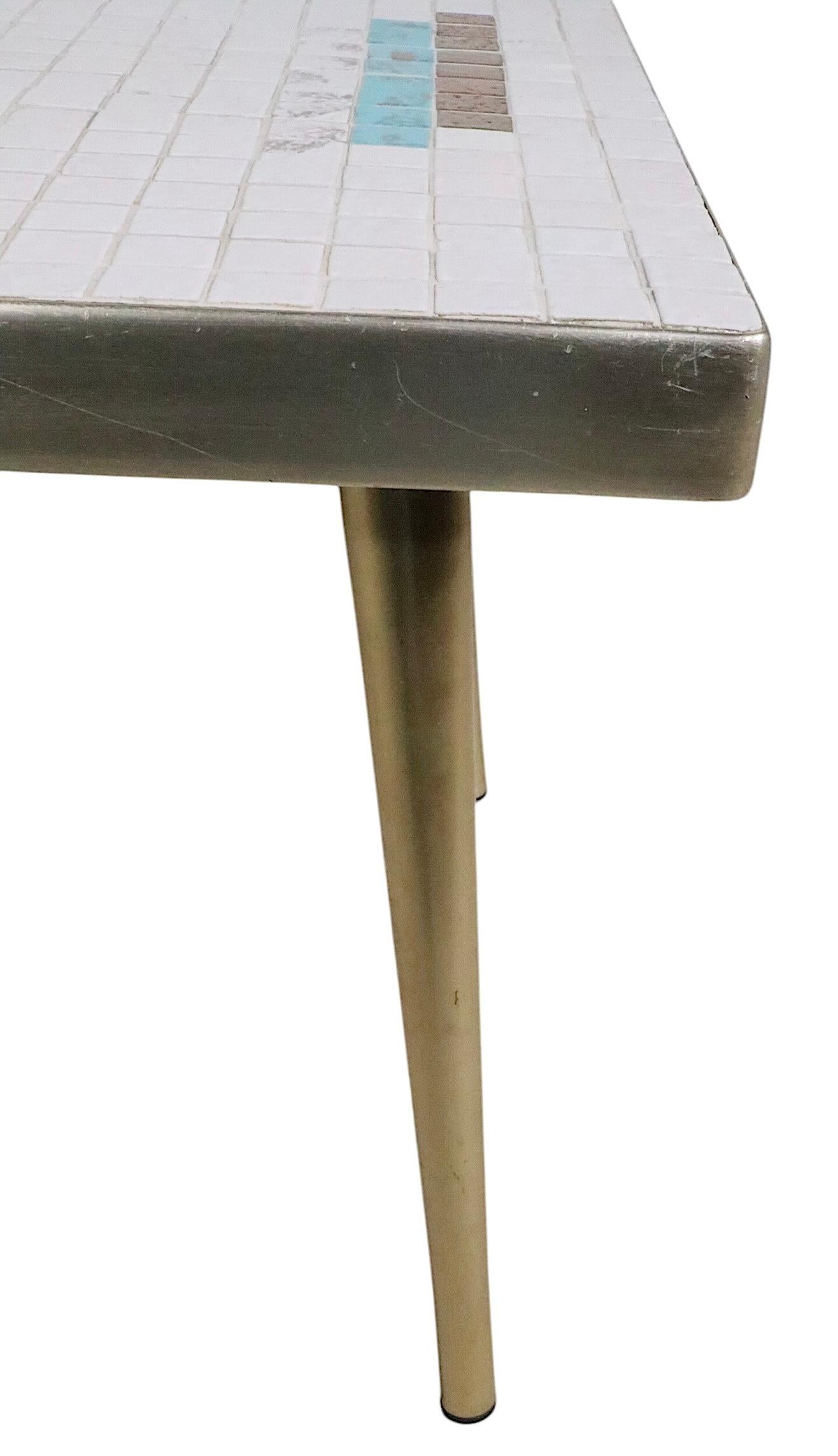 Pr. Mid Century Tile Top Step End Tables c 1950/60's For Sale 5