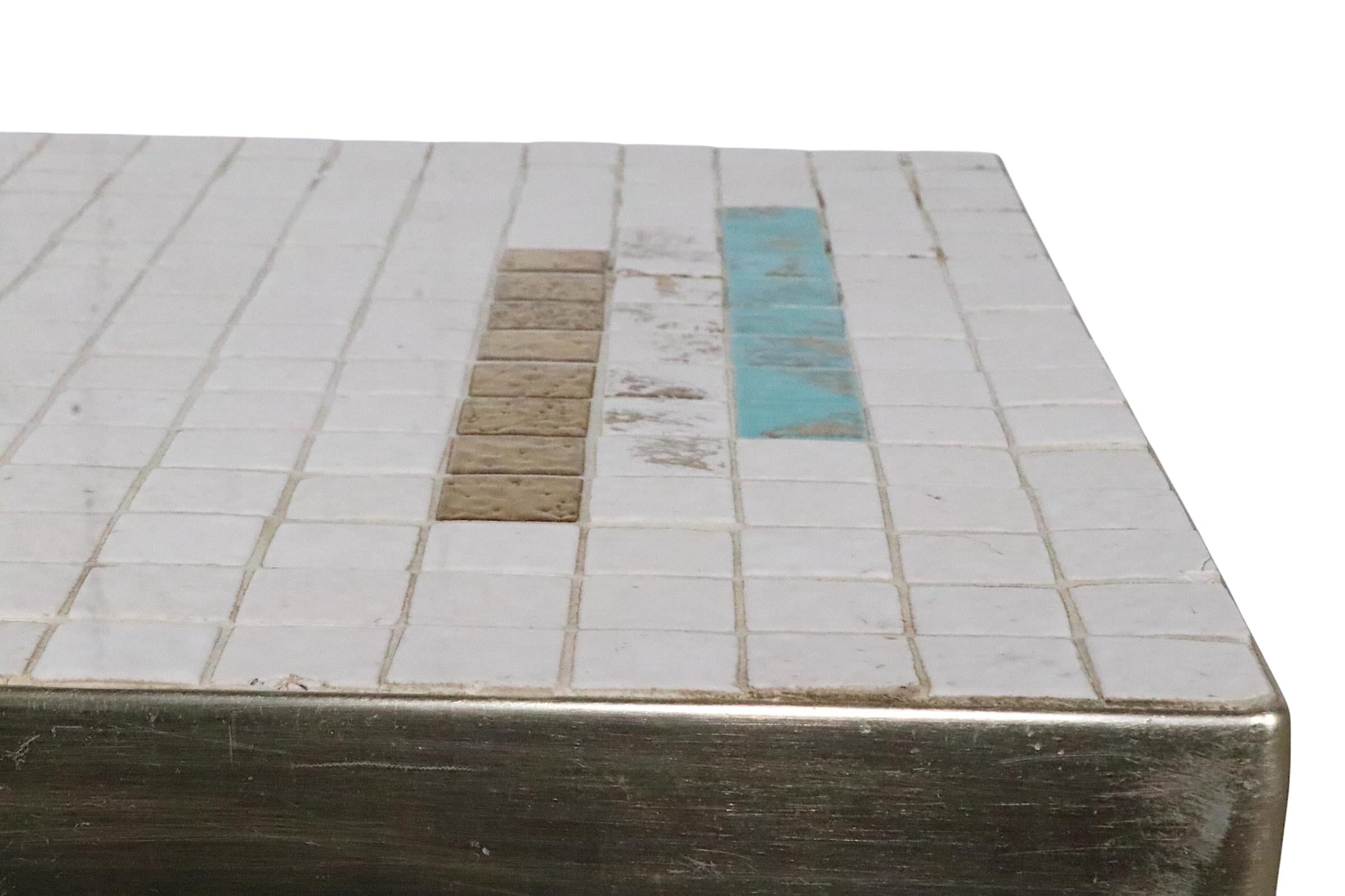 Pr. Mid Century Tile Top Step End Tables c 1950/60's For Sale 13