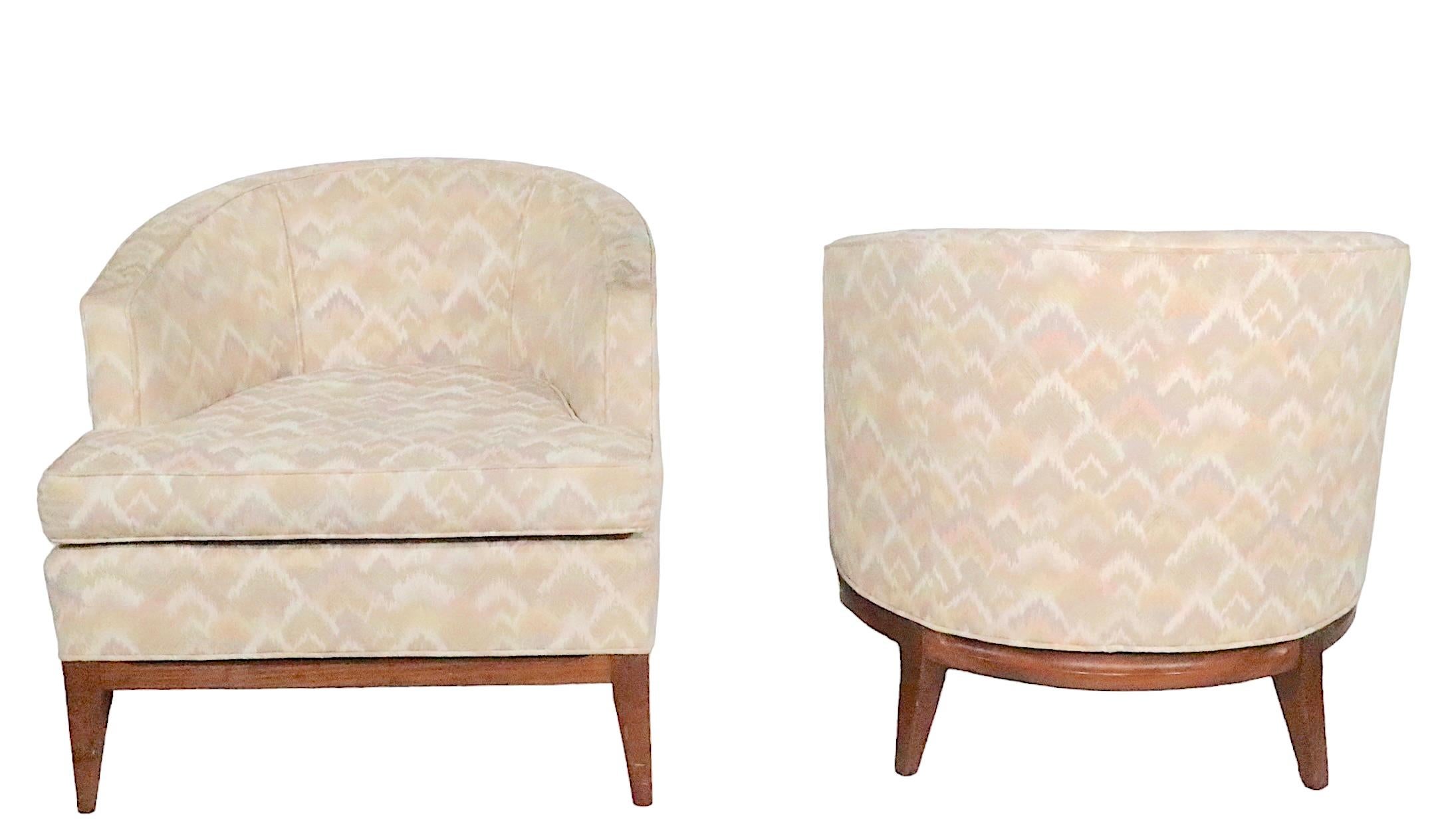 Pair. Mid Century Tub Chairs After Robsjohn Gibbings, circa 1950 - 1960s For Sale 2