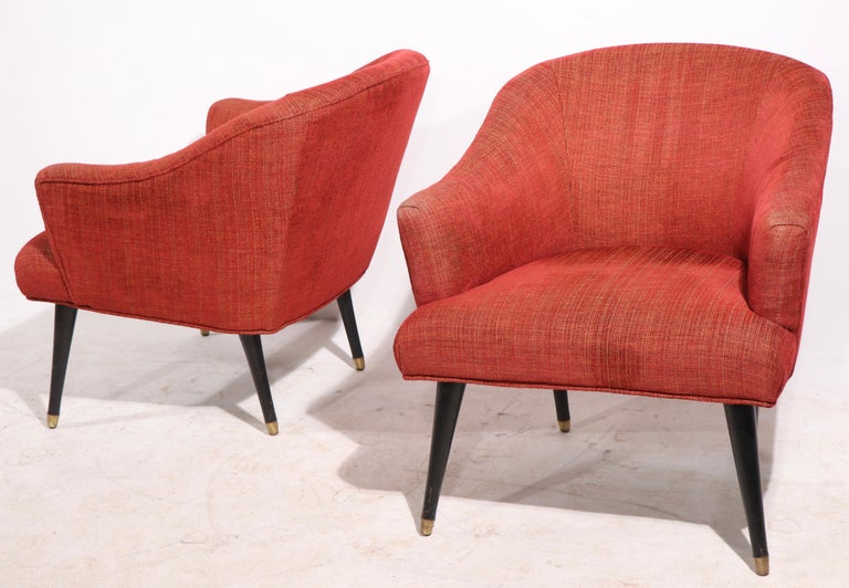 Pr. Mid Century Tub Chairs For Sale at 1stDibs