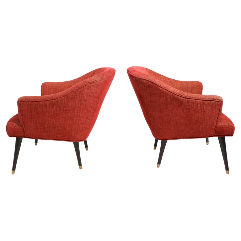 Pr. Mid Century Tub Chairs For Sale at 1stDibs
