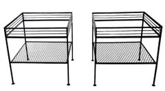 Pr Mid Century  Wrought  Iron End Tables att. to Woodard