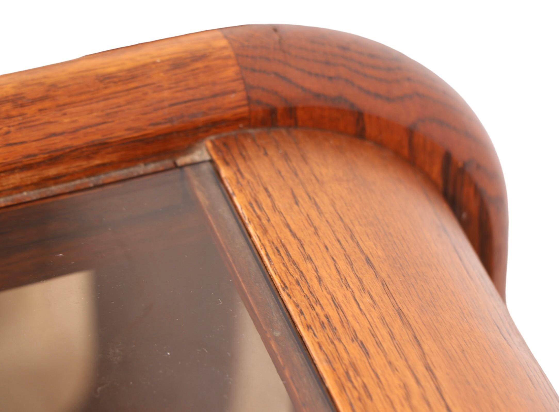 Pr. Mod Oak and Glass  Lou Hodges Lane  Side End Tables  c. 1970's 6