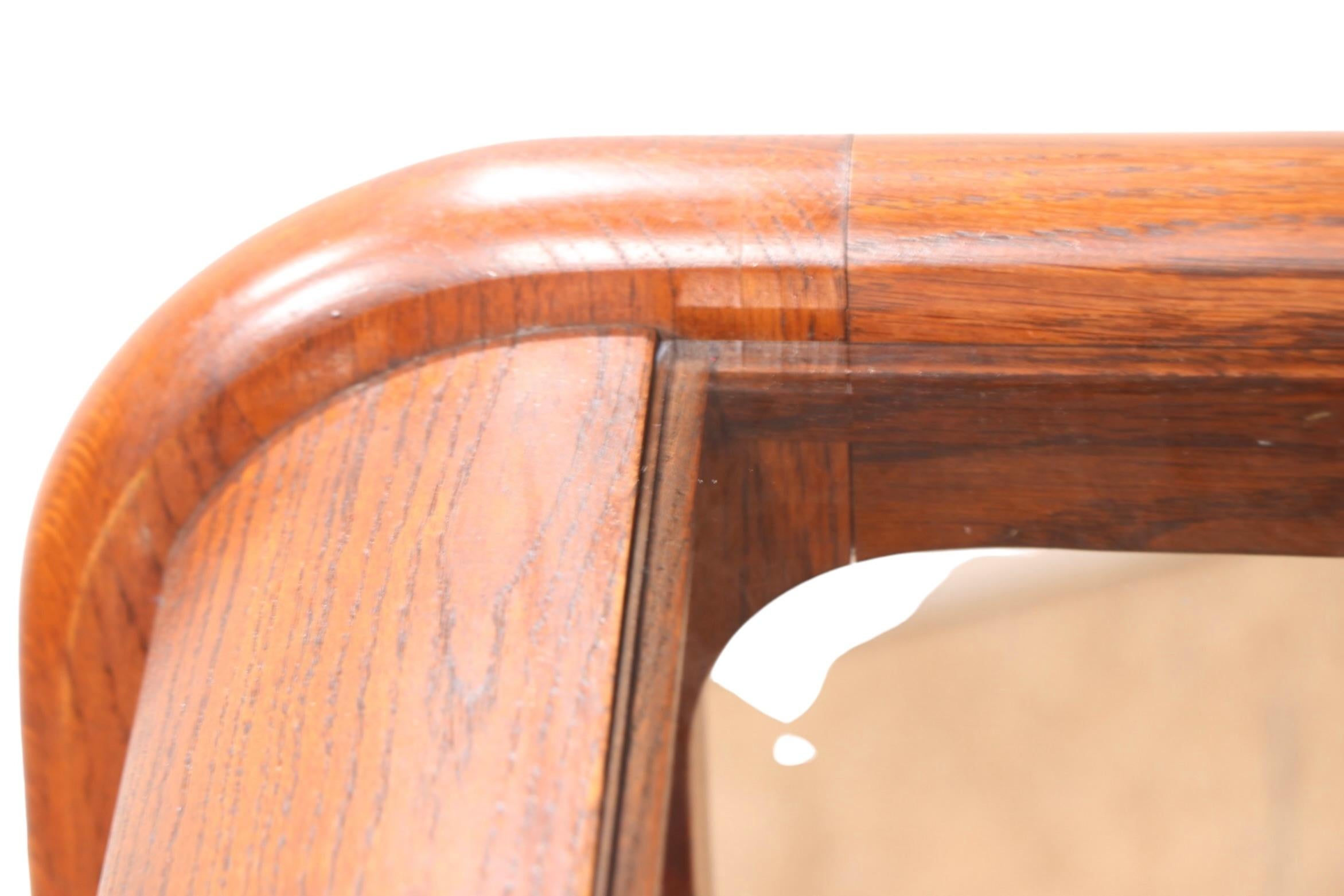 Pr. Mod Oak and Glass  Lou Hodges Lane  Side End Tables  c. 1970's 7