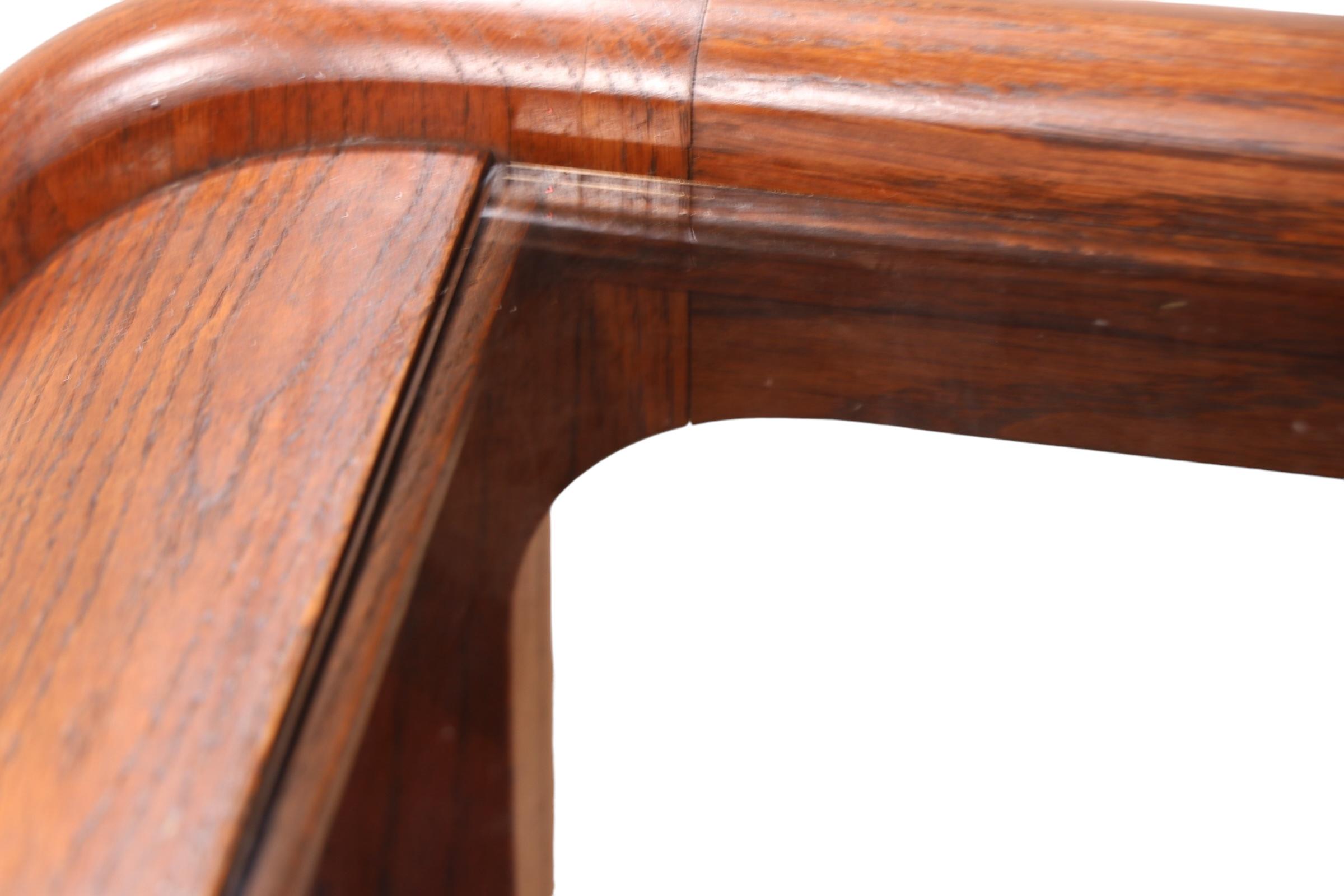 Pr. Mod Oak and Glass  Lou Hodges Lane  Side End Tables  c. 1970's 9