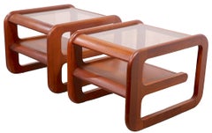 Pr. Mod Roble y Cristal  Lou Hodges Lane  Mesas auxiliares  c. 1970's