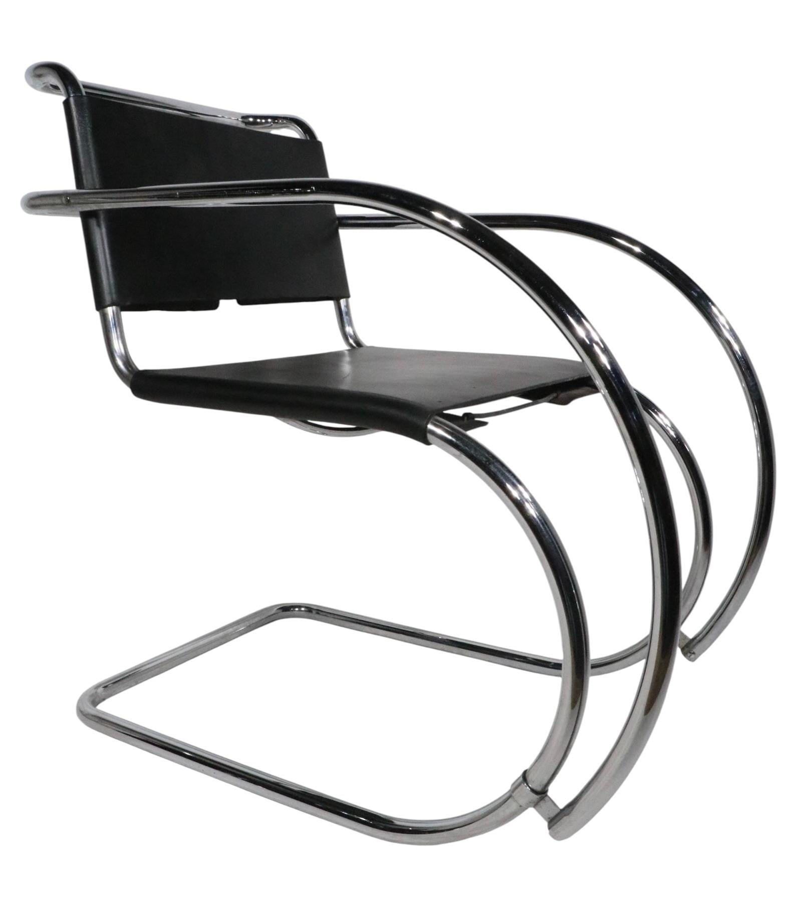 Pr. Mr. Chairs designed by Mies Van Der Rohe made by32.5  Palazetti For Sale 5